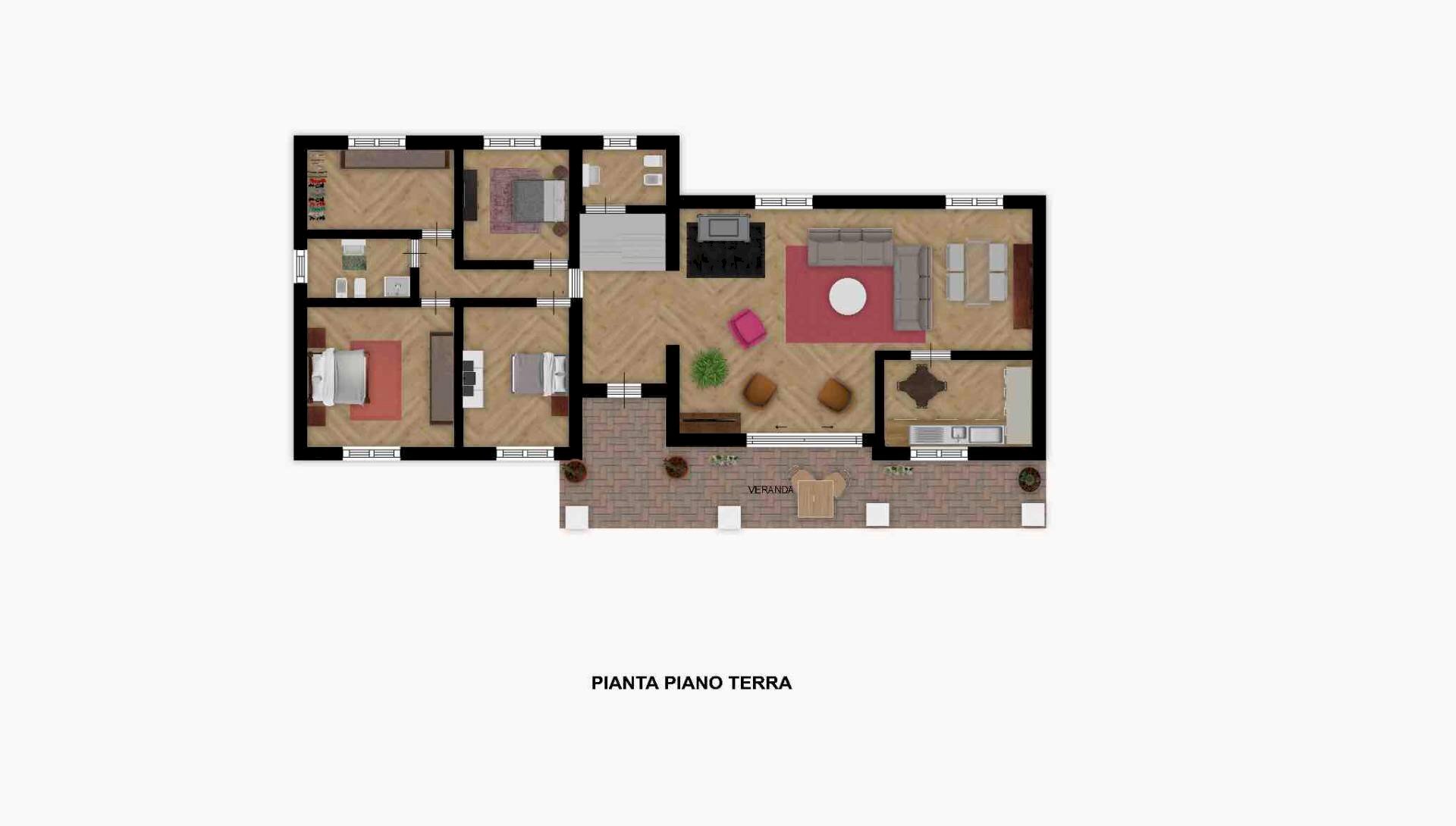 Foto 43 - Villa Via Taddei, Telti - planimetria 1