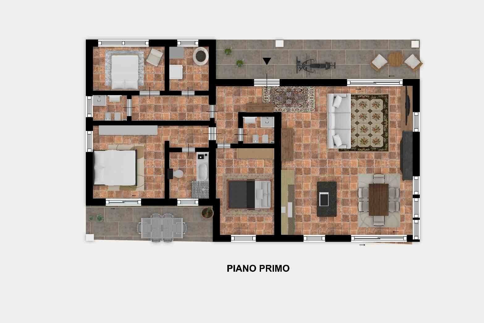 Foto 47 - Villa La Piredda, Arzachena - planimetria 1