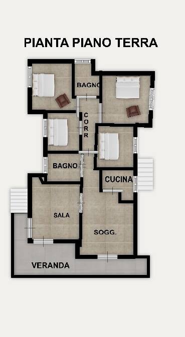 Foto 45 - Villa Via Roma, Oschiri - floor plans 1