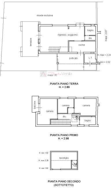 Planimetria - Casa semi indipendente Pietrasanta - planimetria 1