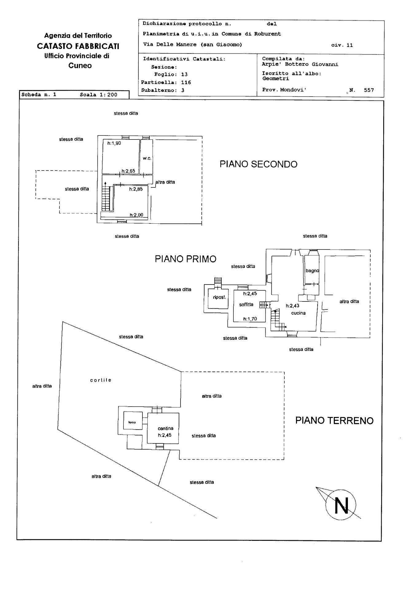 piantina - Semi-detached house Via Delle Manere
 
11, Roburent - floor plans 1