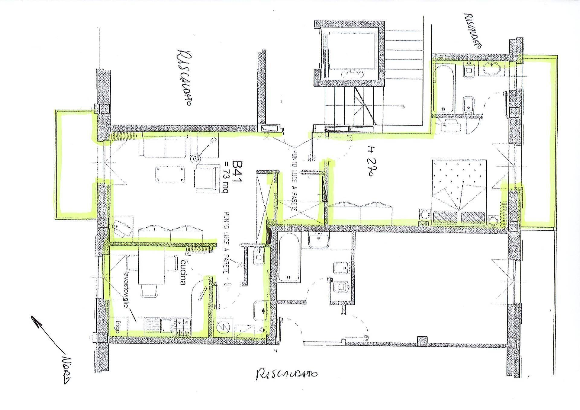 planimetria - Three-room apartment Piazza Ellero
 
60, Mondovì - floor plans 1