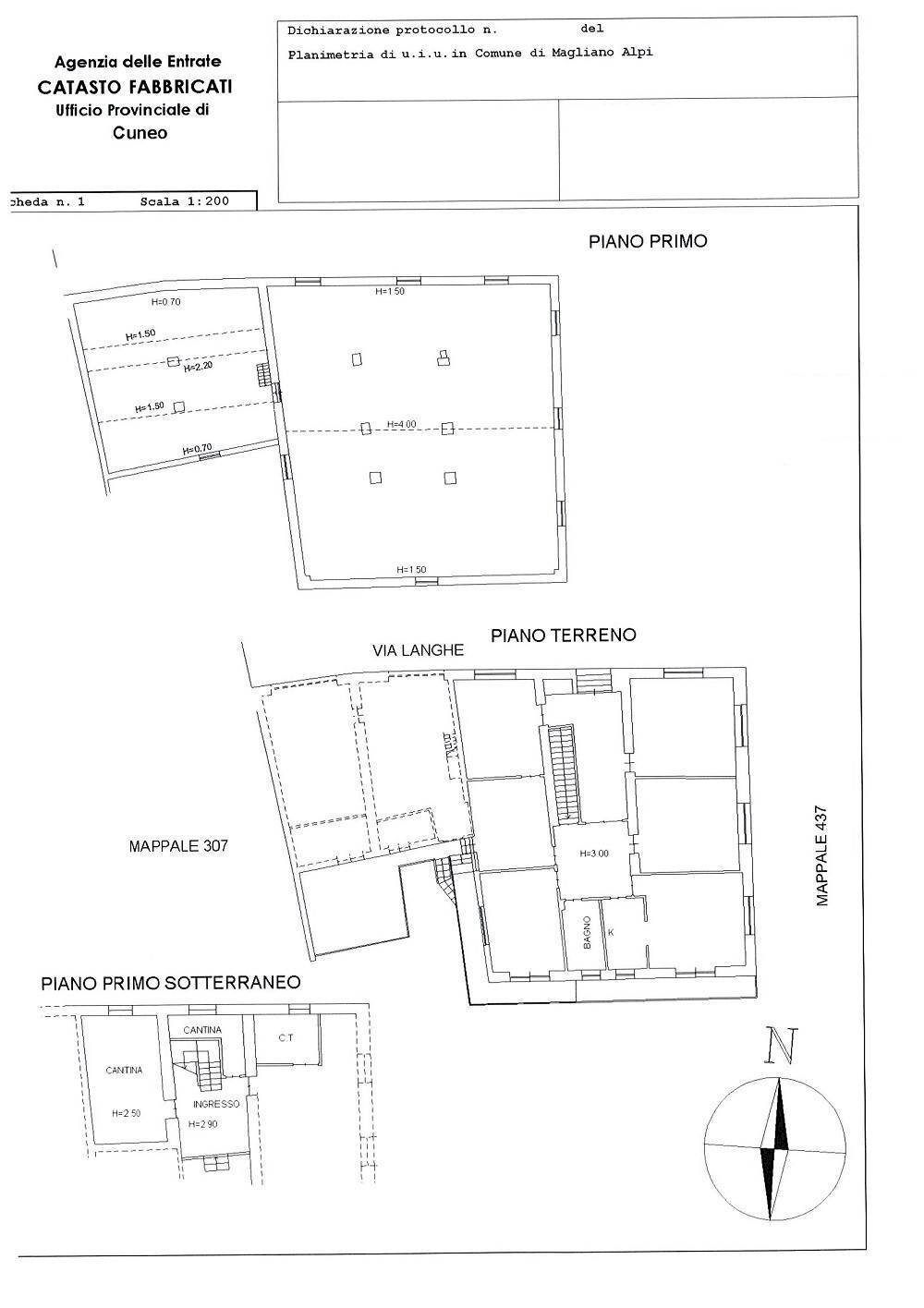 piantina - Casa indipendente via Langhe
 
330, Magliano Alpi - planimetria 1