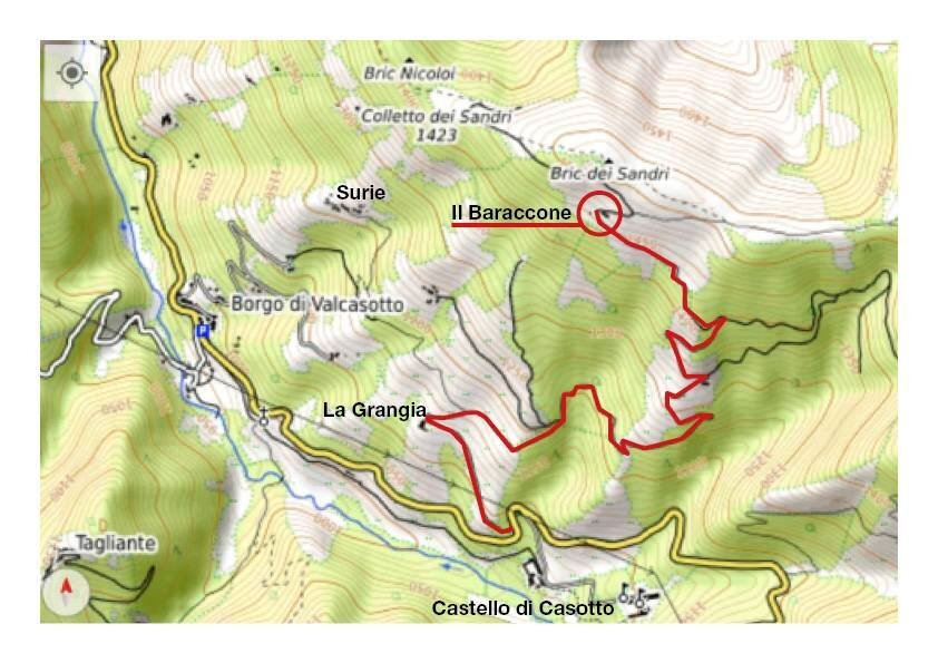 planimetria indicativa - Terreno agricolo Garessio - planimetria 1