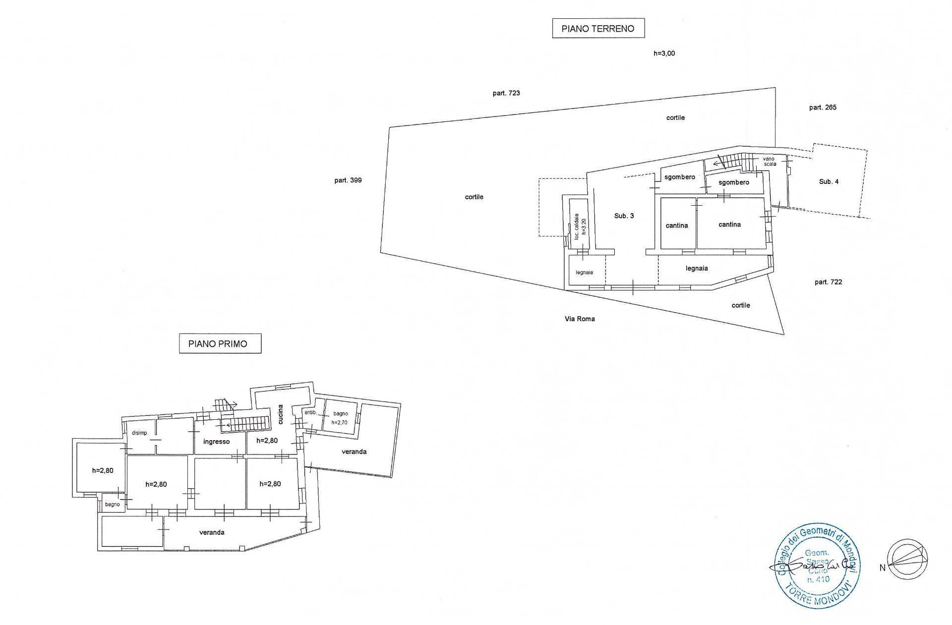 piantina - Casa indipendente Via Roma
 
108, Torre Mondovì - planimetria 1