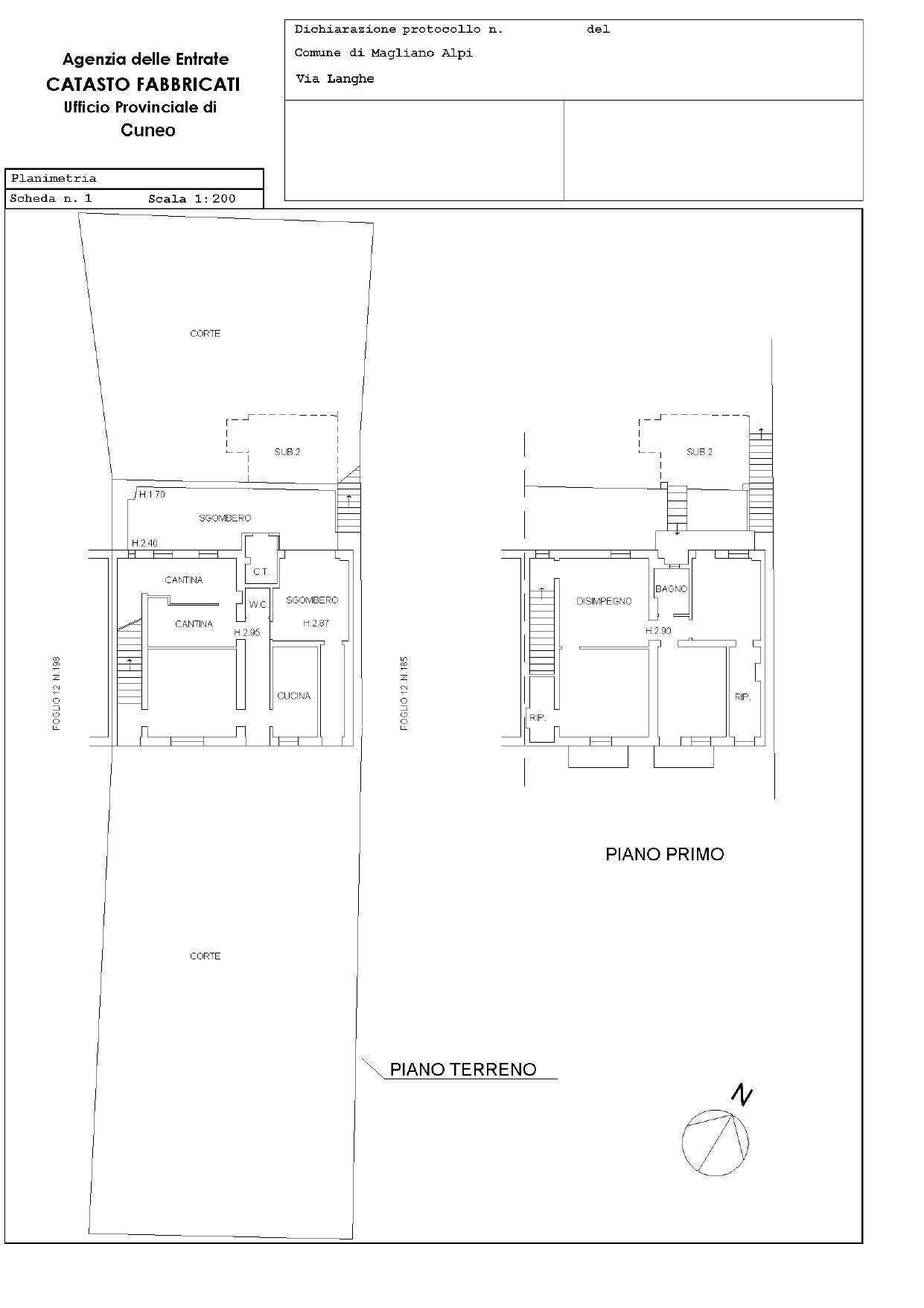 planimetria - Casa indipendente via Langhe
 
167, Magliano Alpi - planimetria 1
