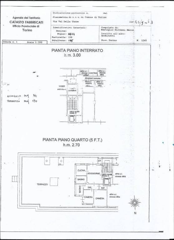 Foto 12 - Four-room apartment Via Val Della Torre
 
41/9, Torino - floor plans 1