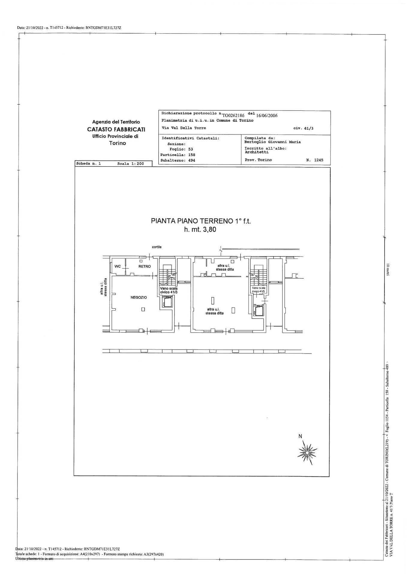 Foto 10 - Commercial Premises Via Val Della Torre
 
41/3, Torino - floor plans 1