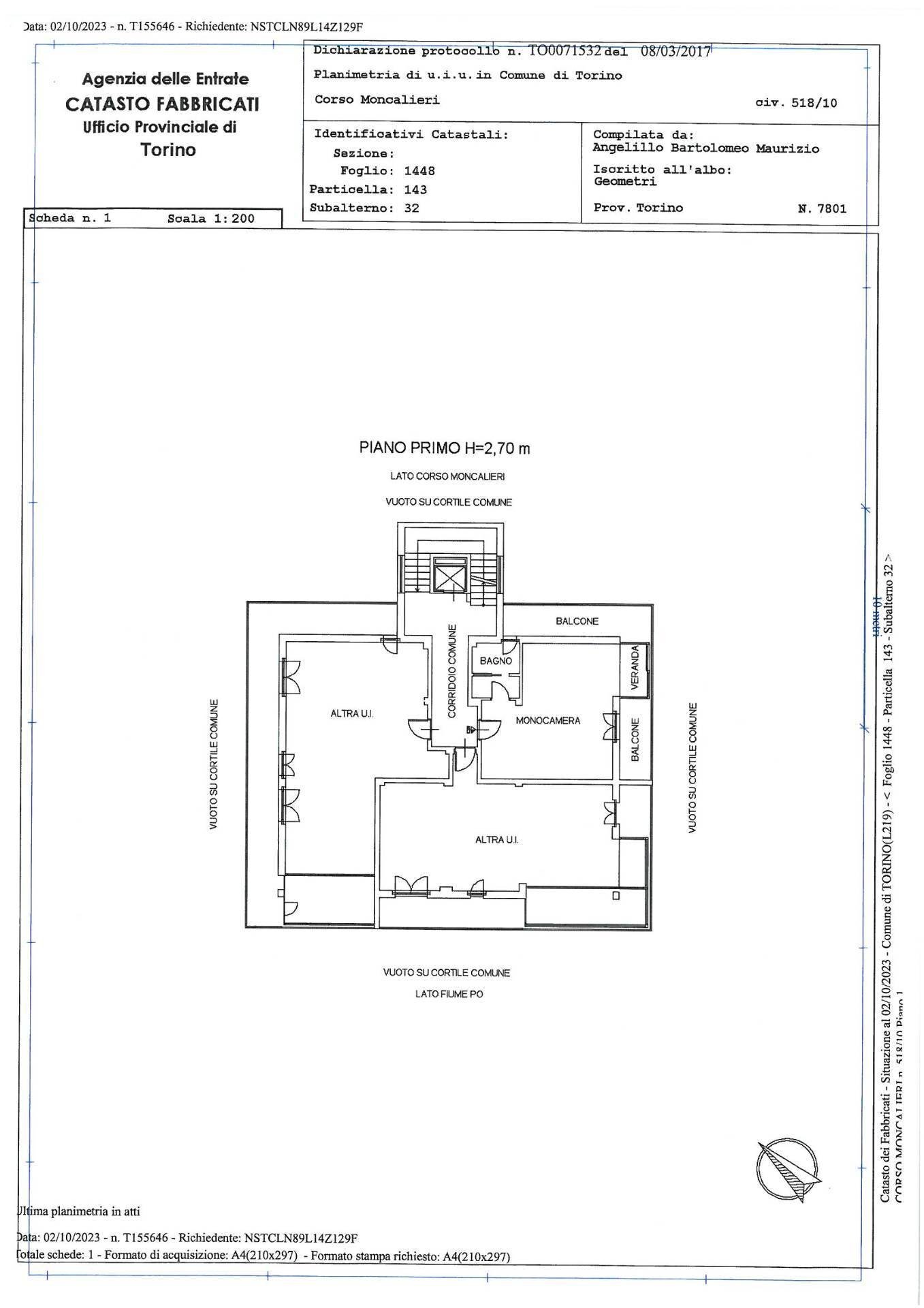 Foto 18 - One-room apartment Corso Moncalieri
 
518/10, Torino - floor plans 1