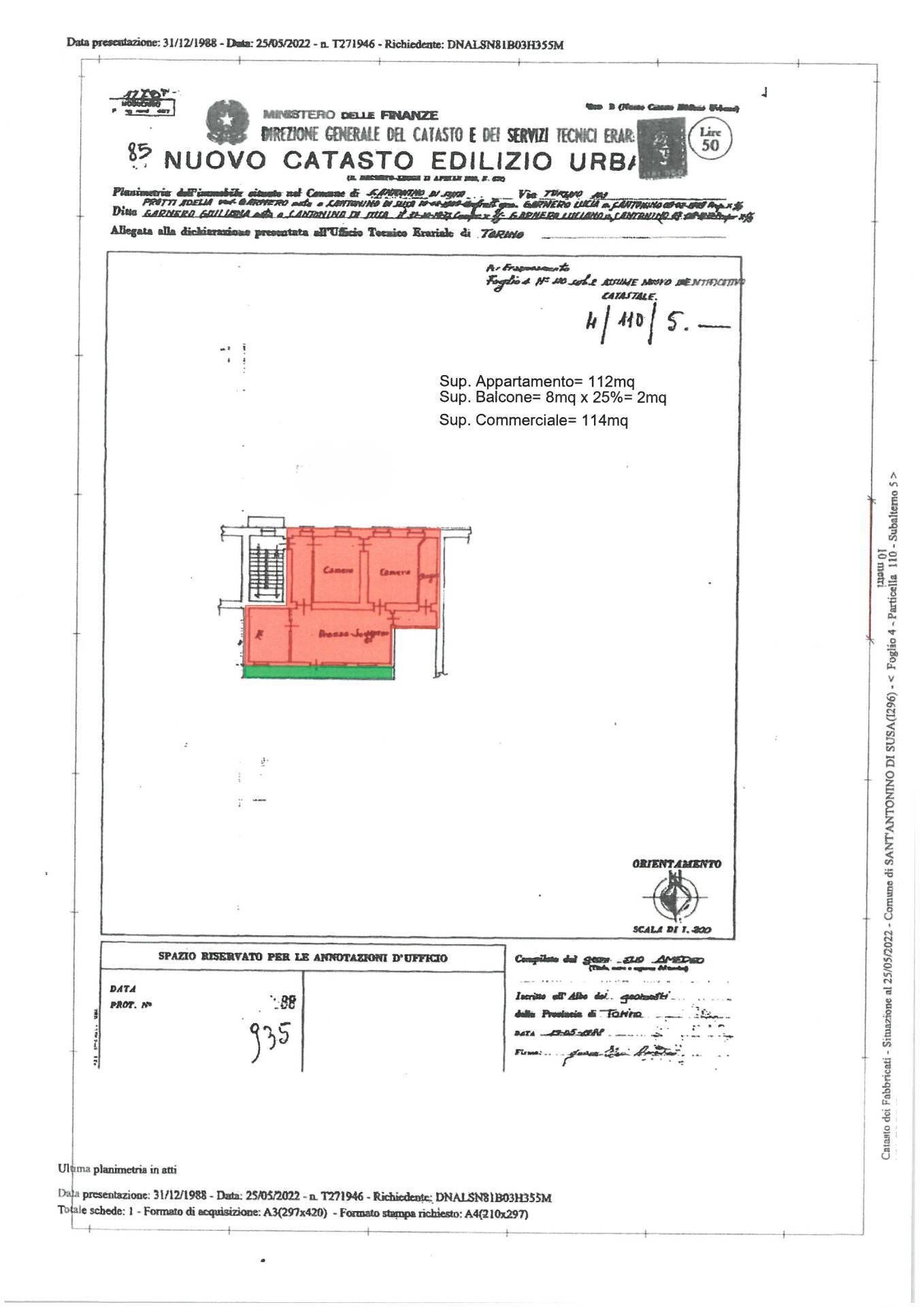 Foto 37 - Four-room apartment Via Torino
 
103, Sant'Antonino di Susa - floor plans 1