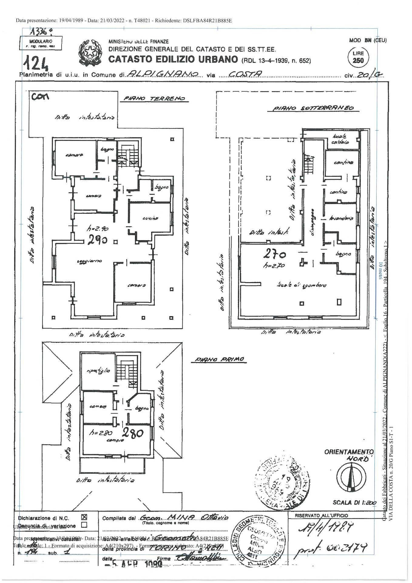 Foto 39 - Villa Via Costa
 
20/g, Alpignano - planimetria 1