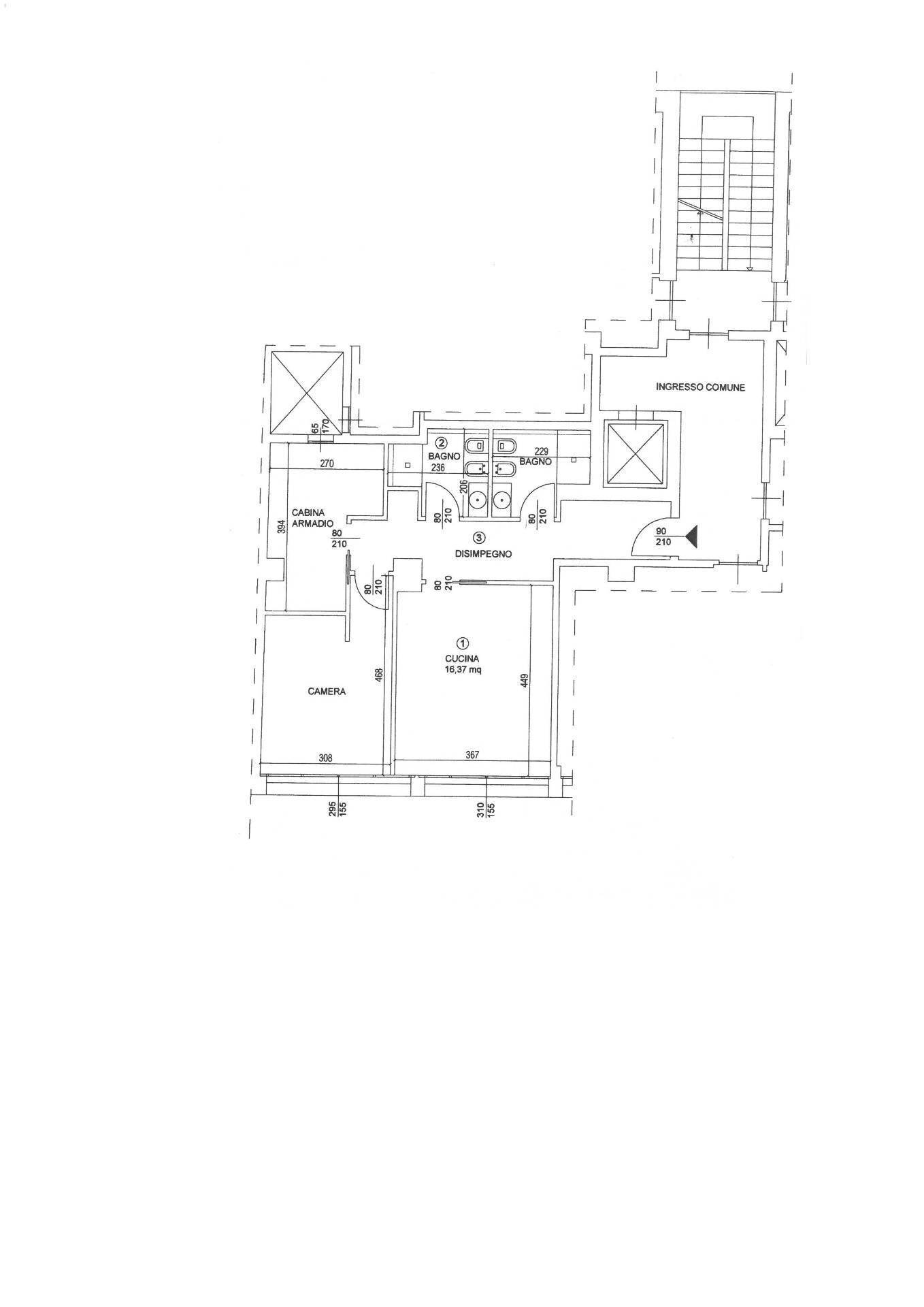 Foto 40 - Trilocale VIA PANTANO
 
15, Milano - planimetria 1