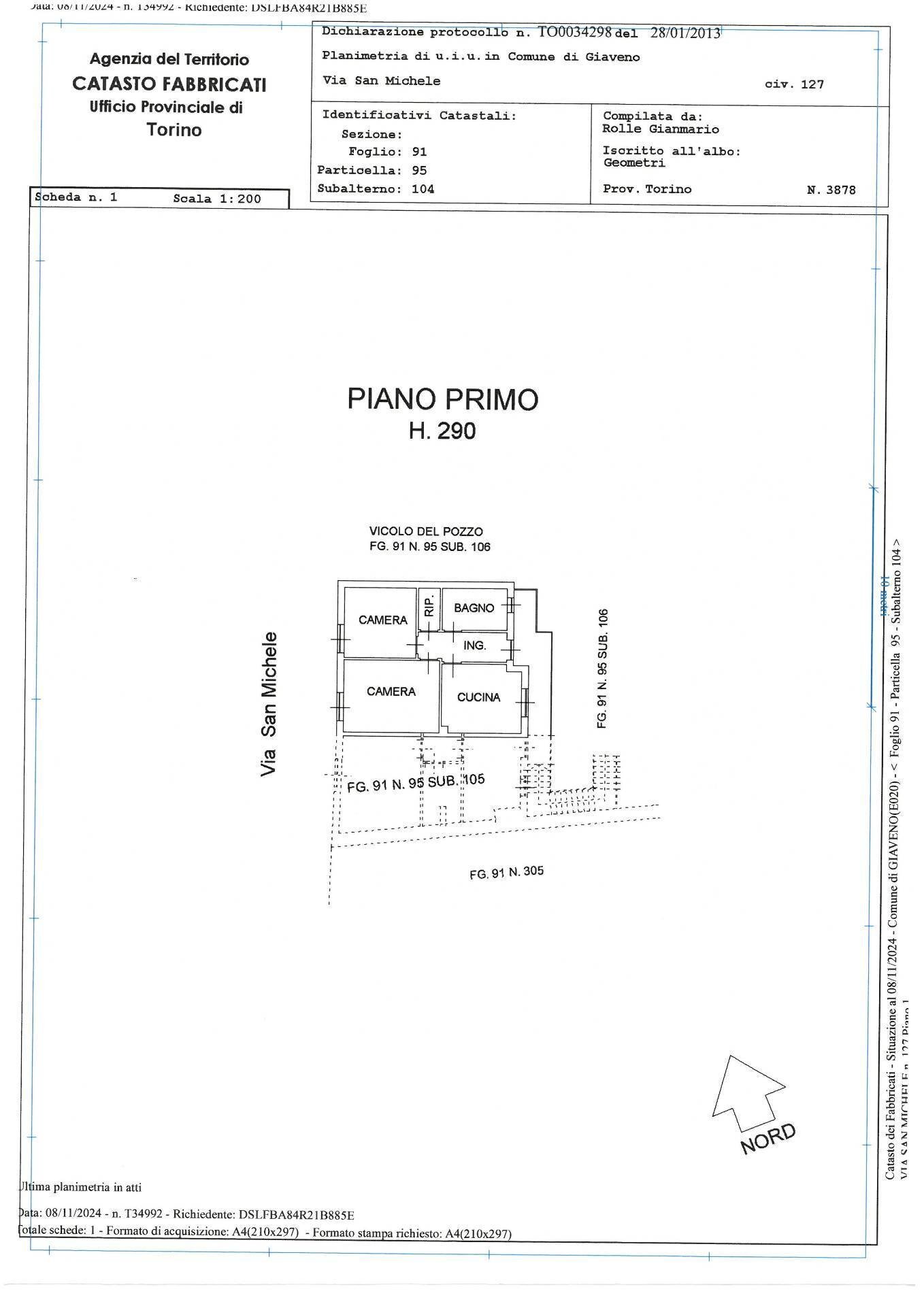 Foto 23 - Independent house VIA SAN MICHELE
 
127, Giaveno - floor plans 1