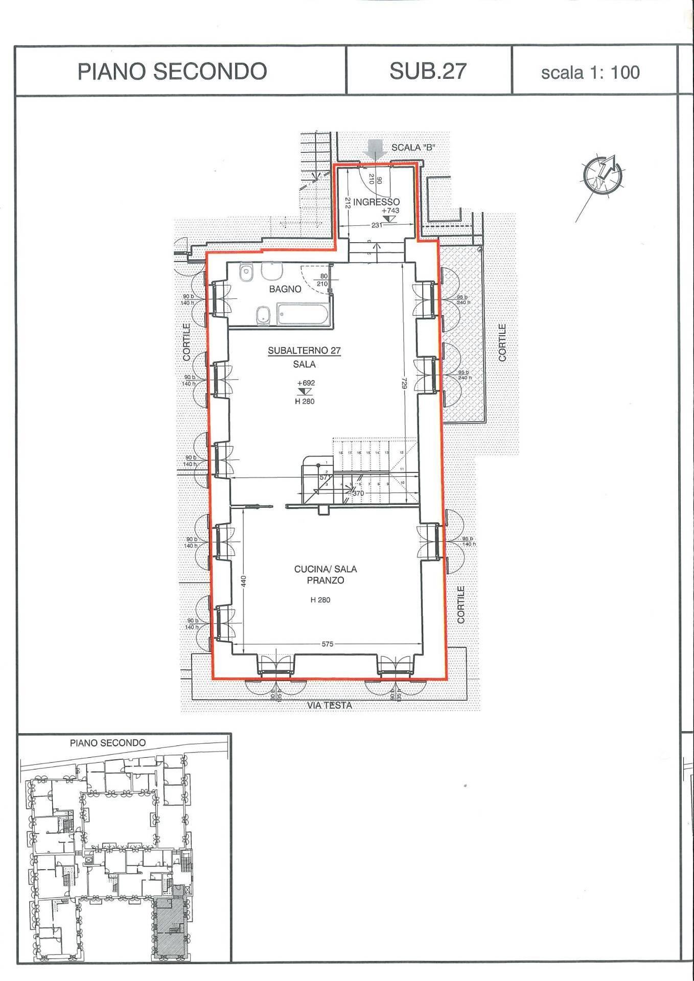 Foto 15 - Appartamento via testa
 
99, Asti - planimetria 1