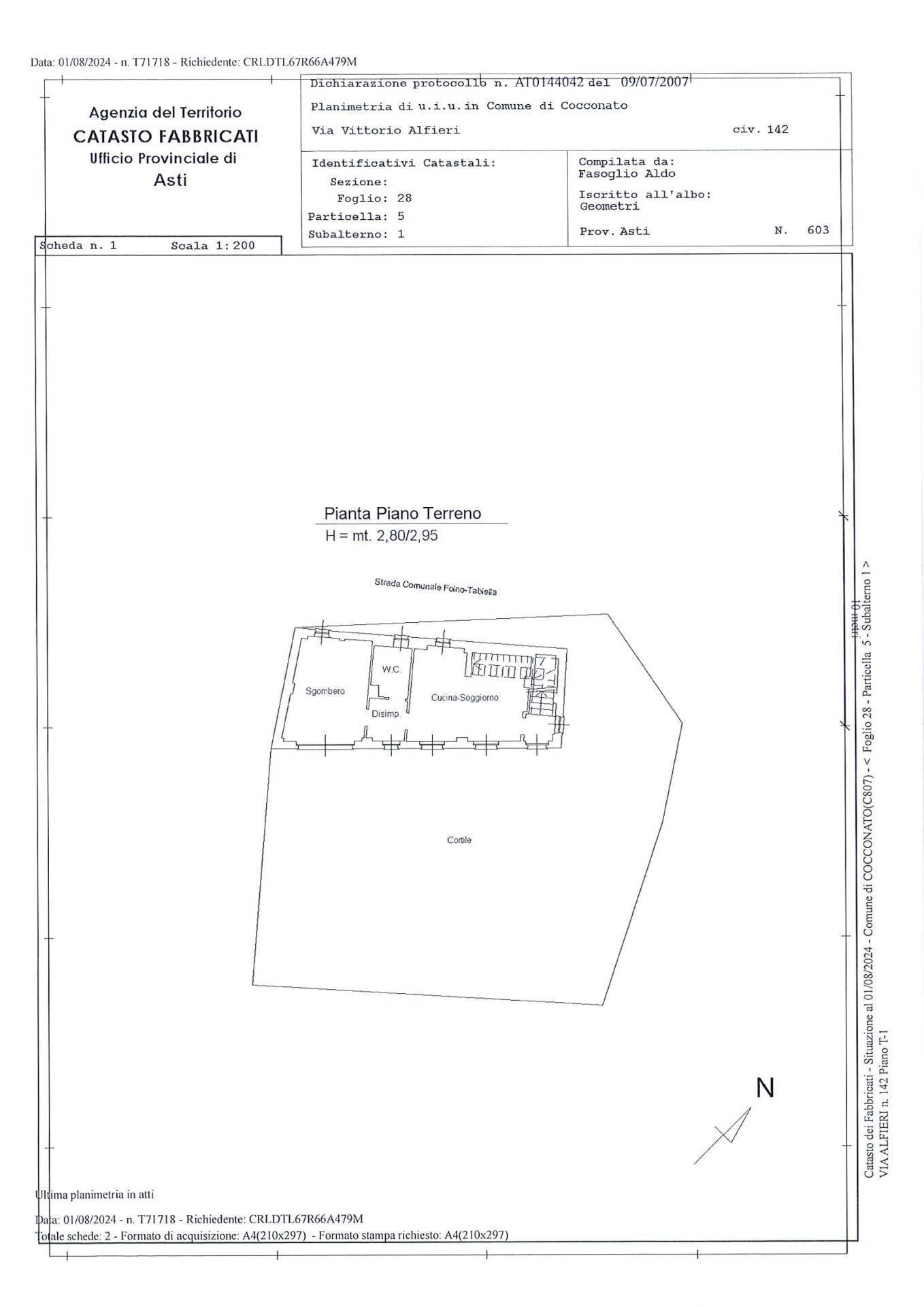 Foto 25 - Rustico via Alfieri
 
142, Cocconato - planimetria 1