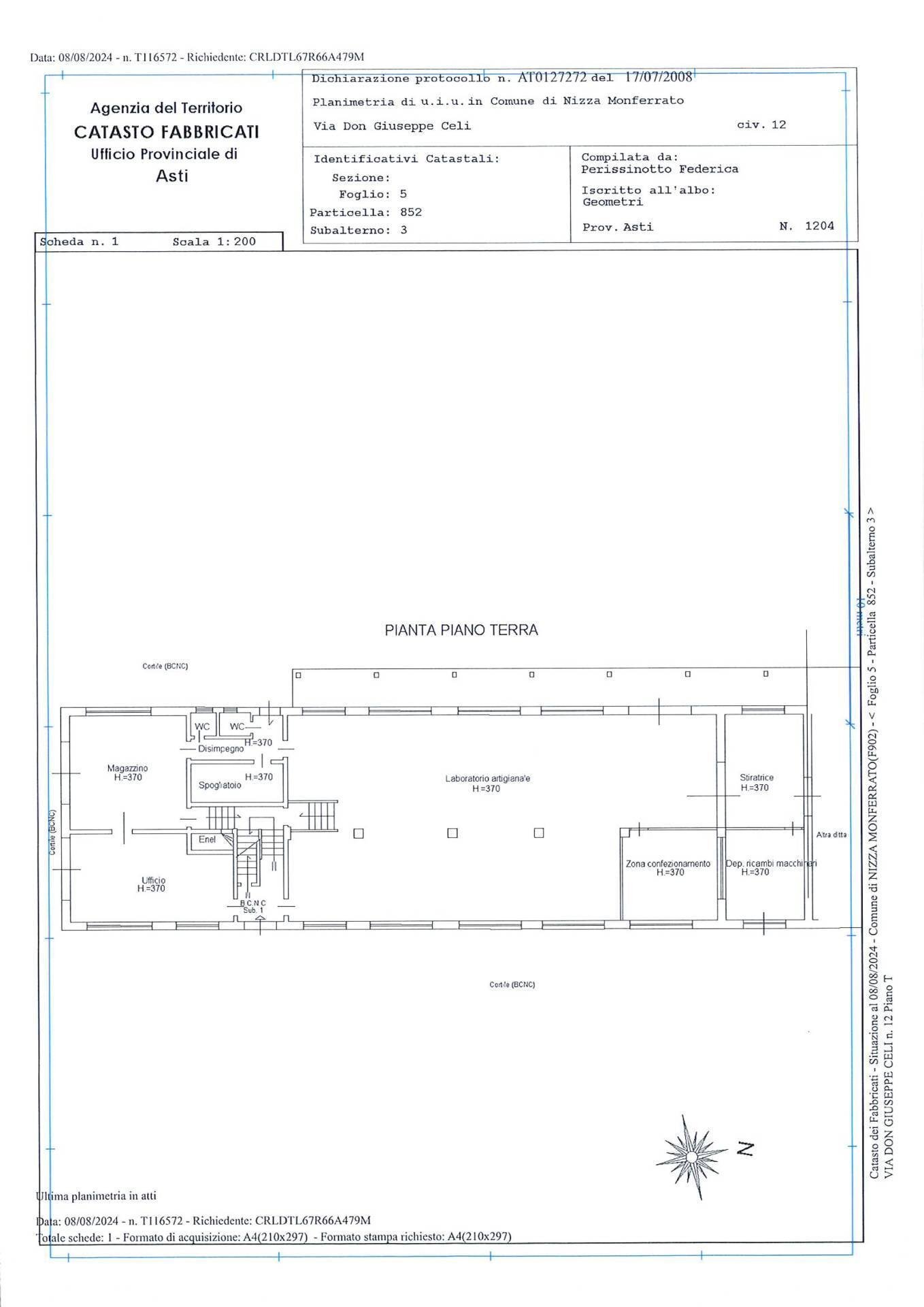 Foto 18 - Stabile - Palazzo via Don Giuseppe Celi
 
10, Nizza Monferrato - planimetria 1