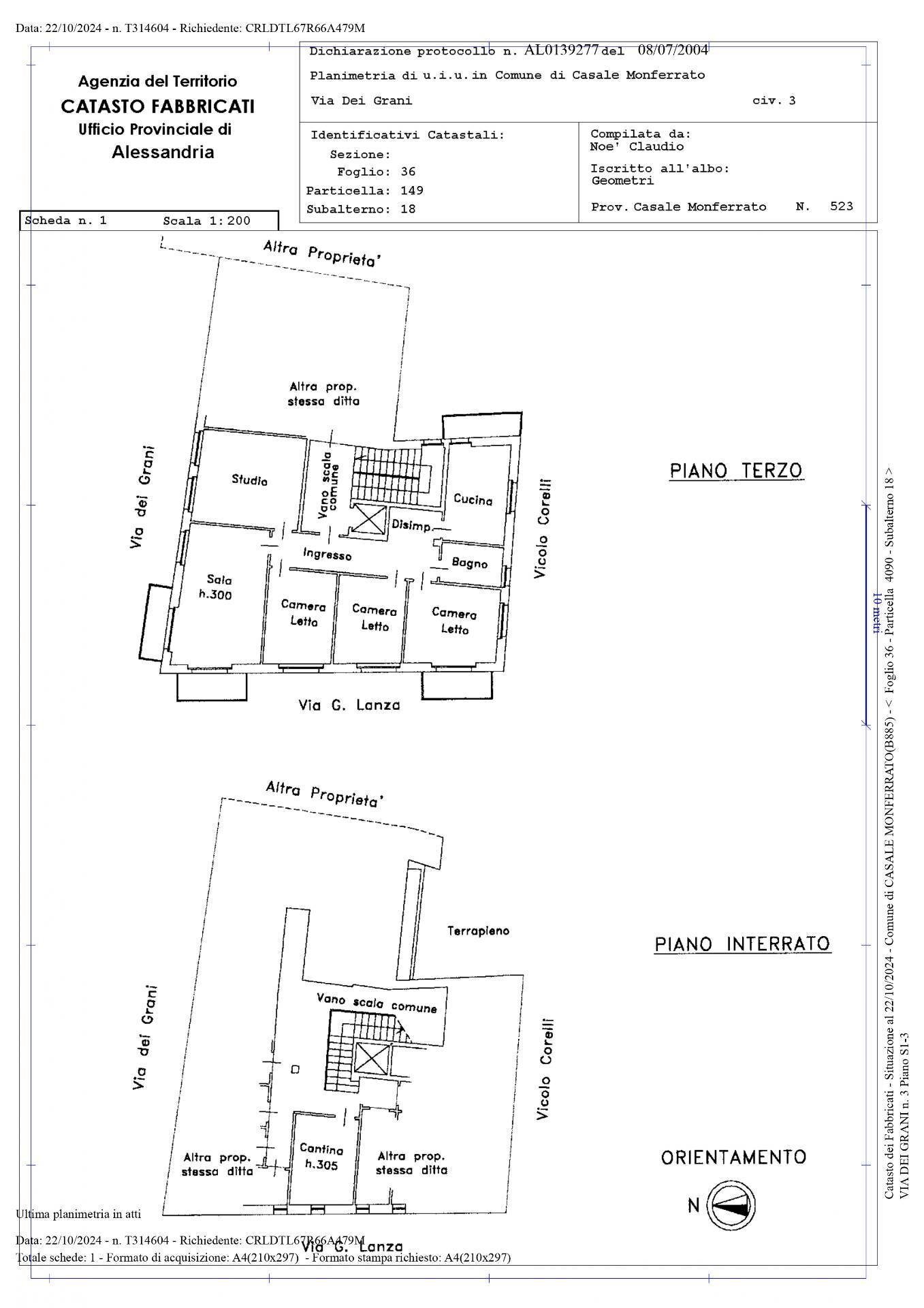 Foto 17 - Apartment via dei Grani
 
3, Casale Monferrato - floor plans 1