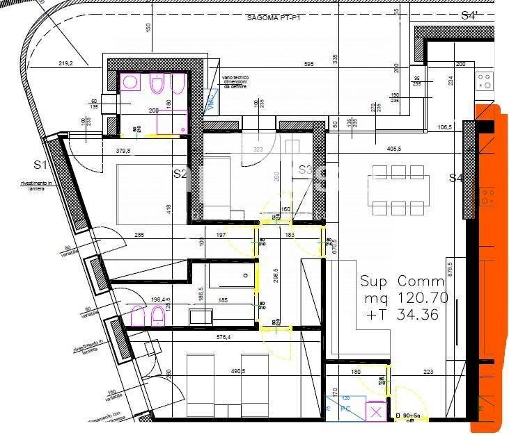 Foto 2 - Four-room apartment Via Amerigo Vespucci
 
0, Pordenone - floor plans 1