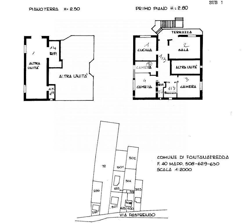 Foto 10 - Quadrilocale VIA PASTRENGO
 
SN, Fontanafredda - planimetria 1