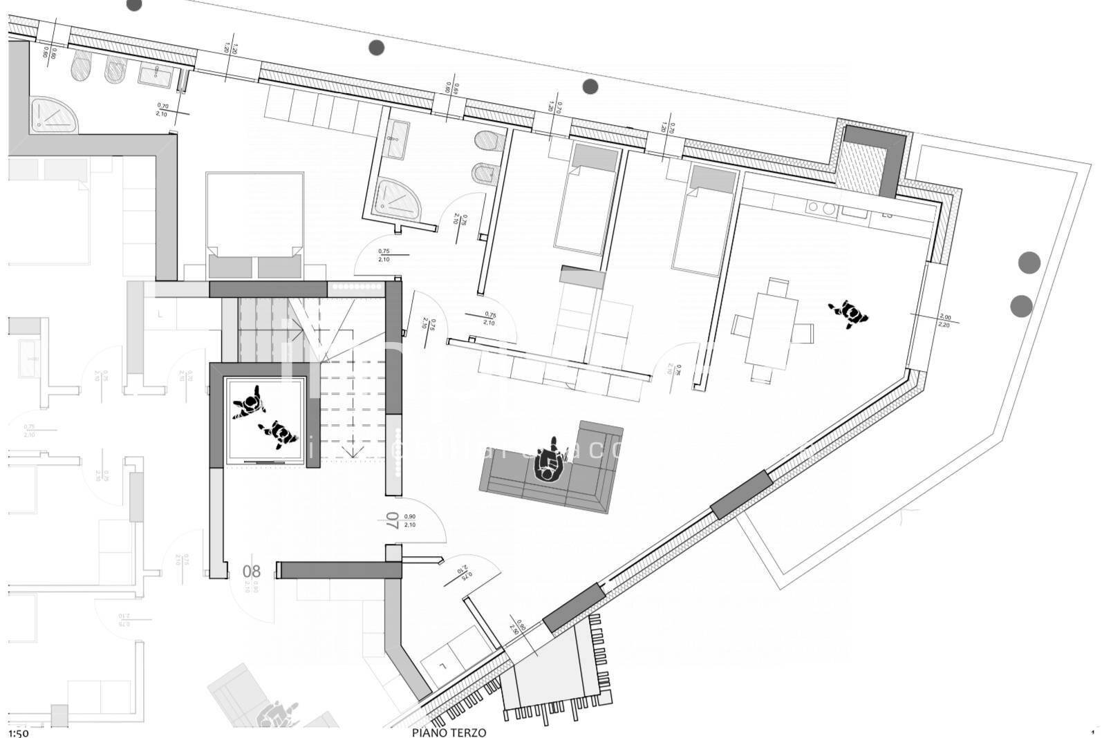 Foto 15 - Attico Borgomeduna, Pordenone - planimetria 1