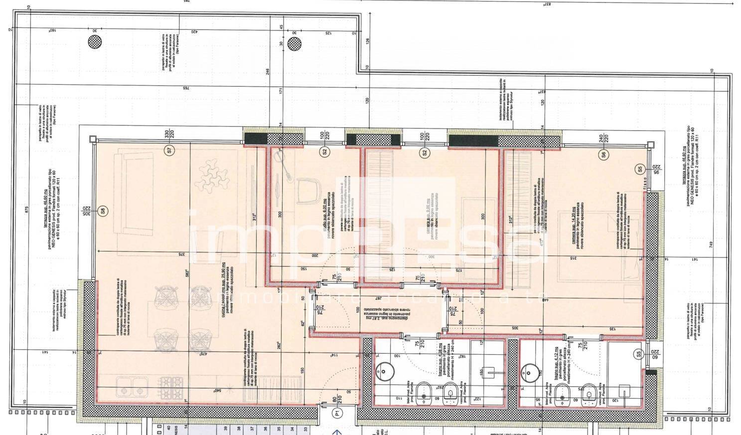Foto 19 - Trilocale Lignano Pineta, Lignano Sabbiadoro - planimetria 1