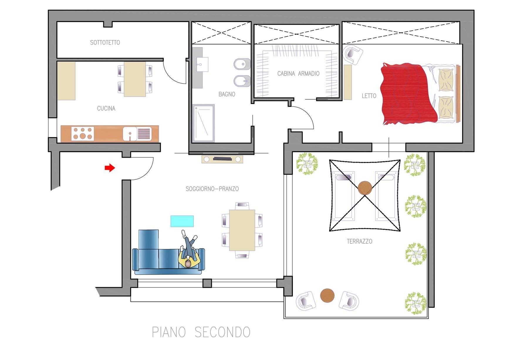 Foto 21 - Attico Viale Dei Partigiani
 
36, Pesaro - planimetria 1