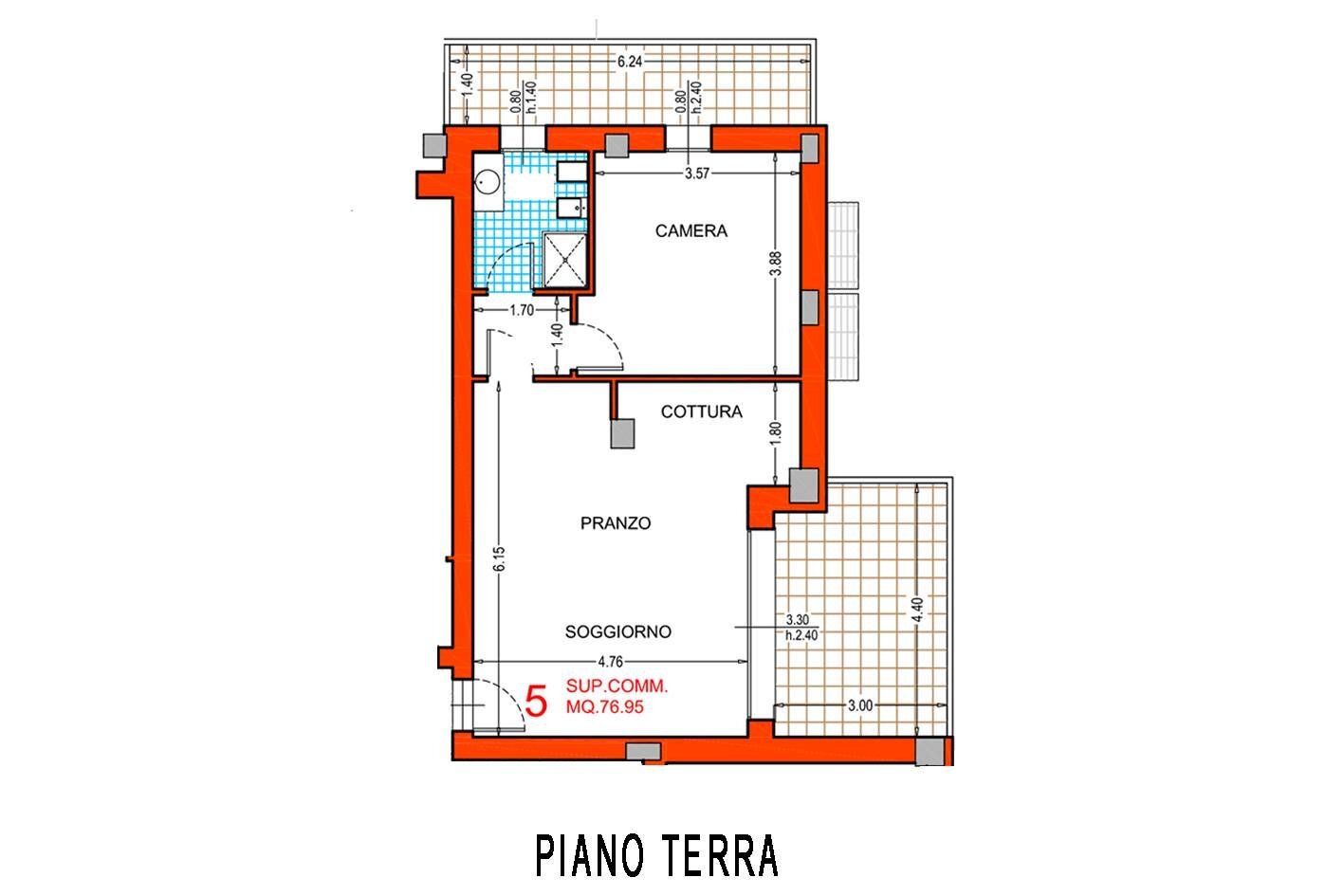 Foto 17 - Bilocale Via Tocci
 
sn, Pesaro - planimetria 1