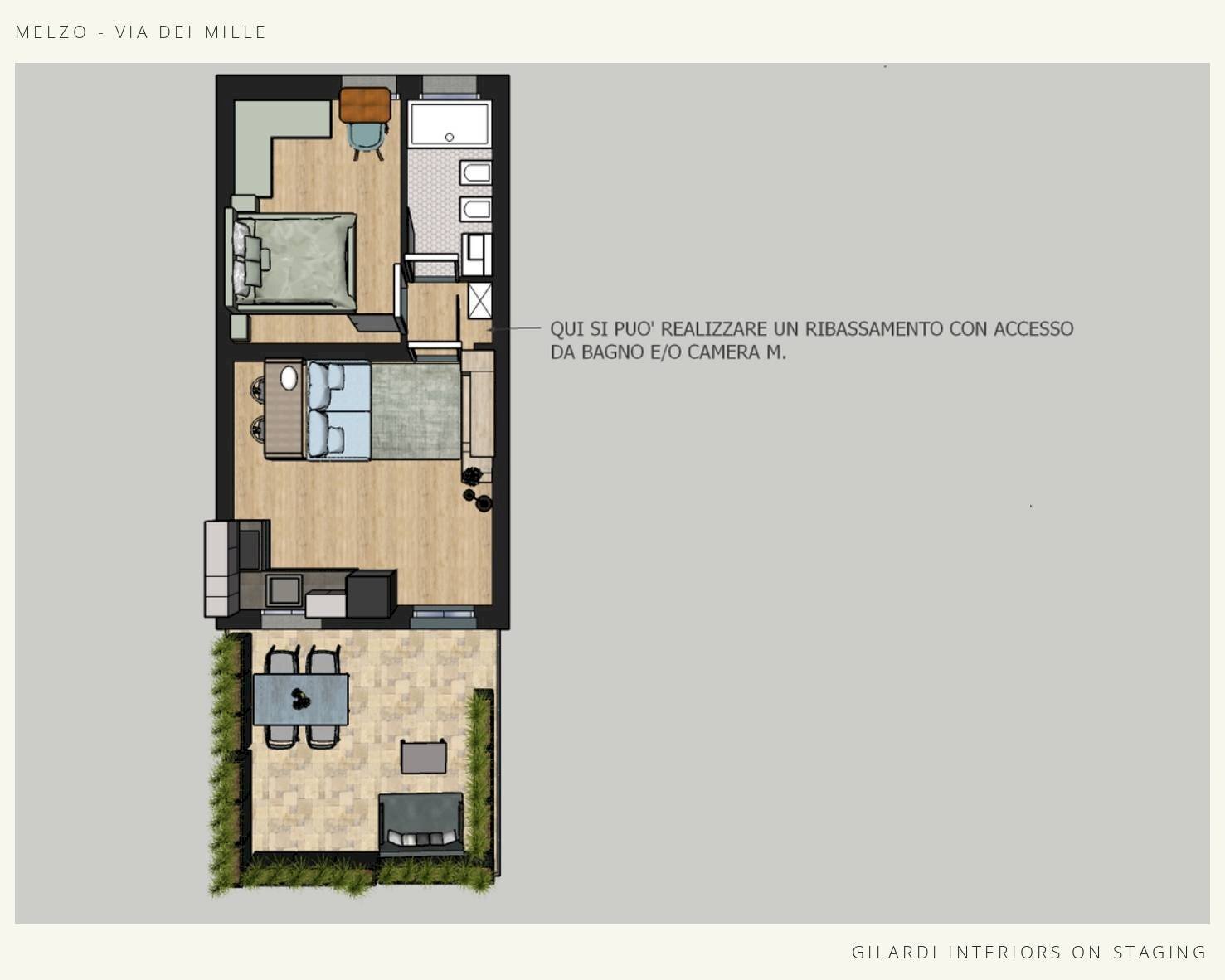 Foto 10 - Bilocale Via dei Mille, Melzo - planimetria 1