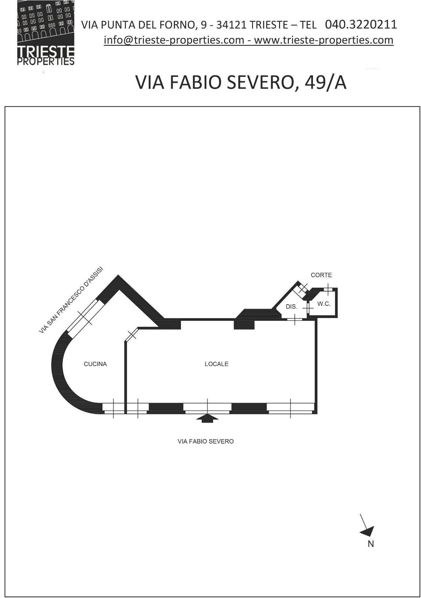 Planimetria - Commercial Premises Via Severo Fabio
 
49, Trieste - floor plans 1