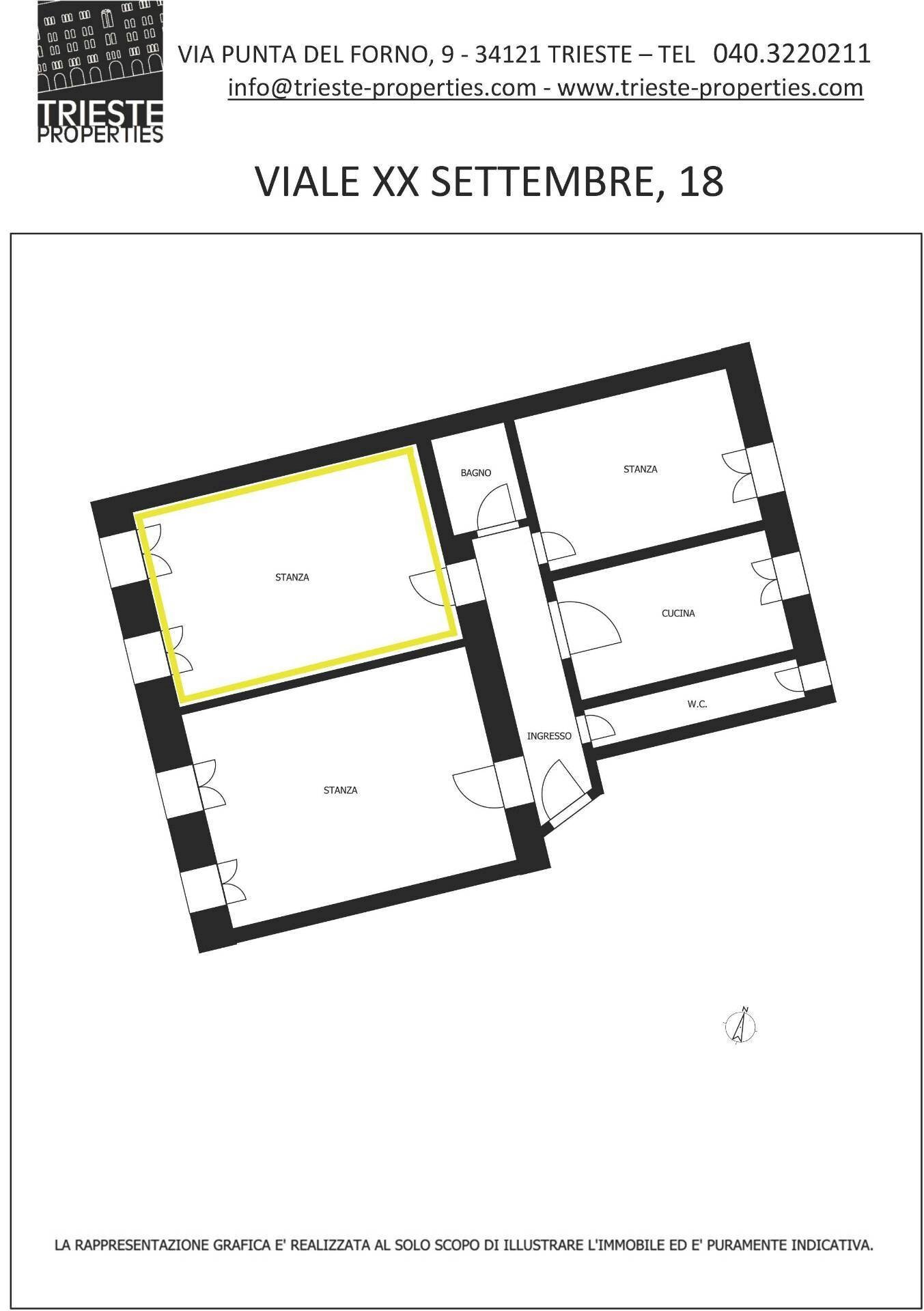 Planimetria - Semi-detached house Viale Venti Settembre
 
18, Trieste - floor plans 1