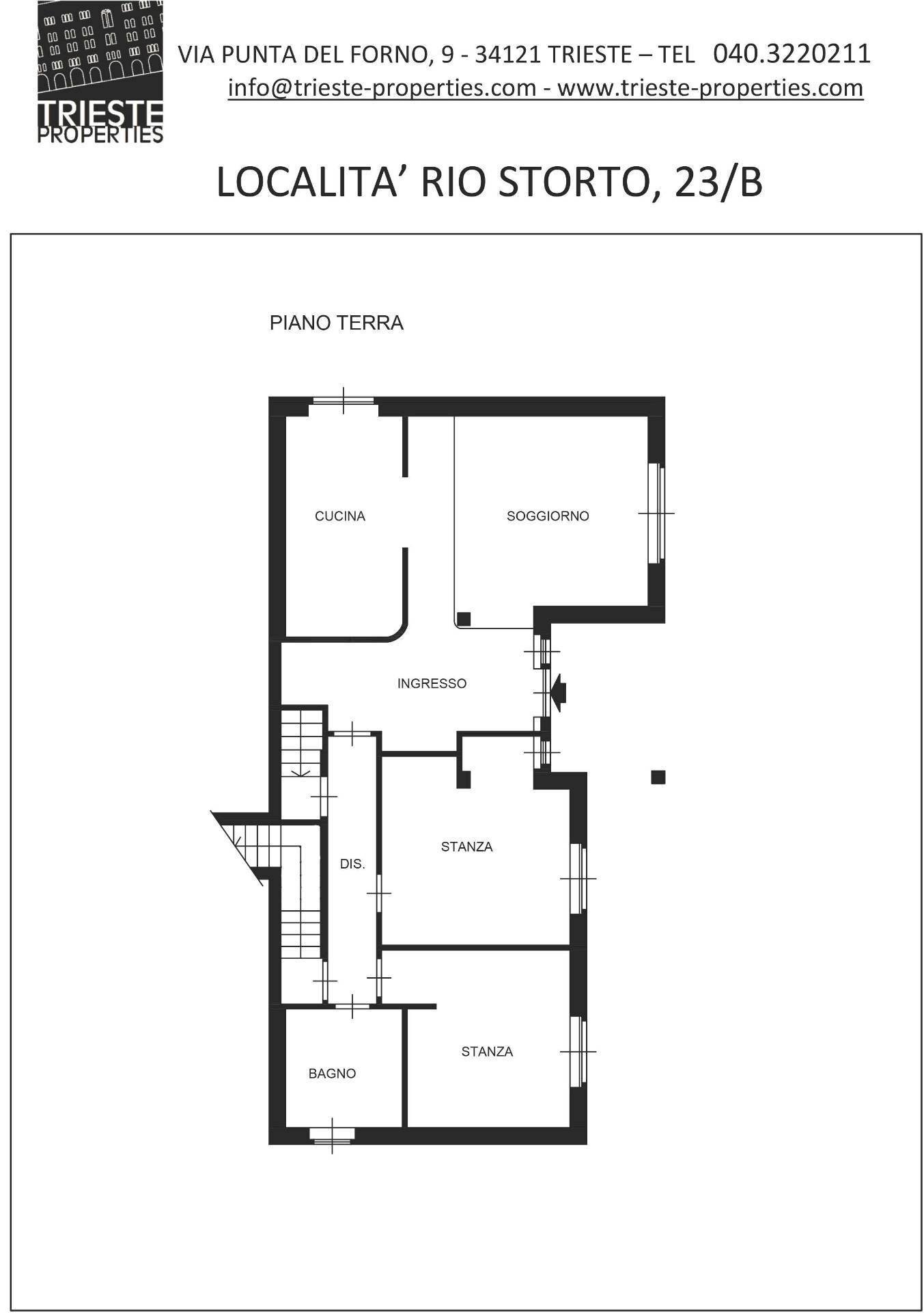 Planimetria piano terra - Casa semi indipendente località rio storto
 
23/b, Muggia - planimetria 1