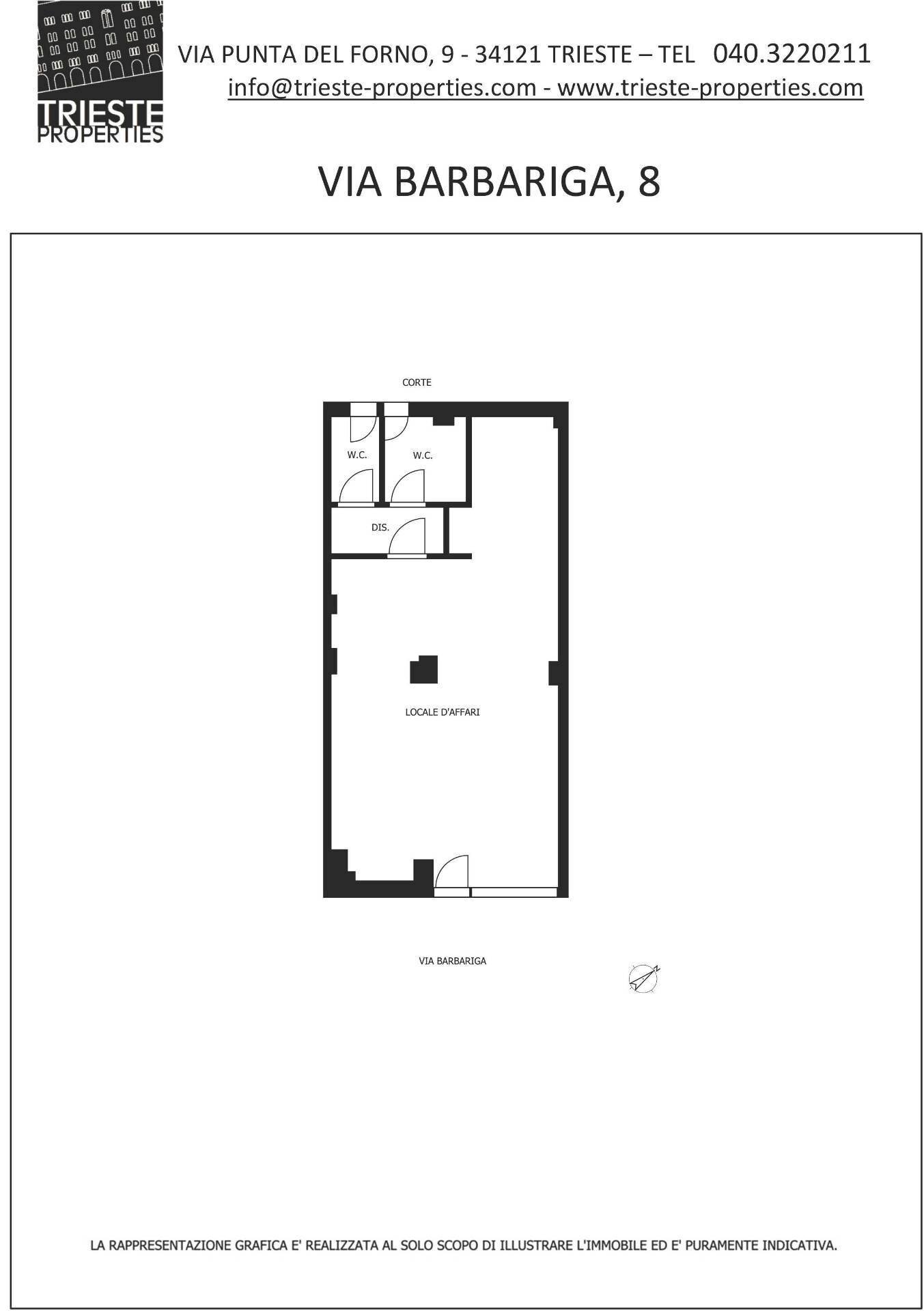 Planimetria - Locale Commerciale Via Barbariga
 
8, Trieste - planimetria 1