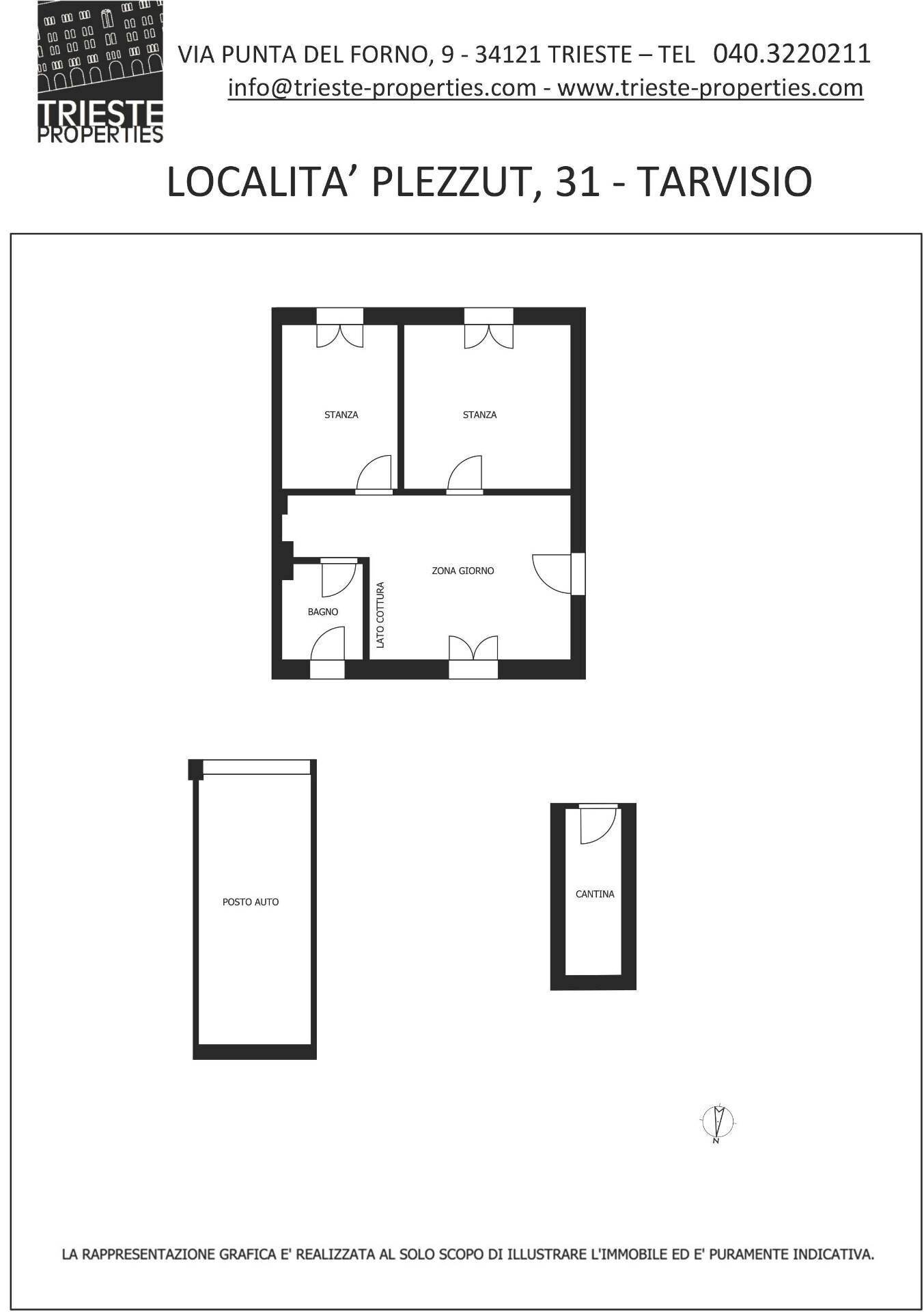 Planimetria - Three-room apartment località riofreddo, Tarvisio - floor plans 1