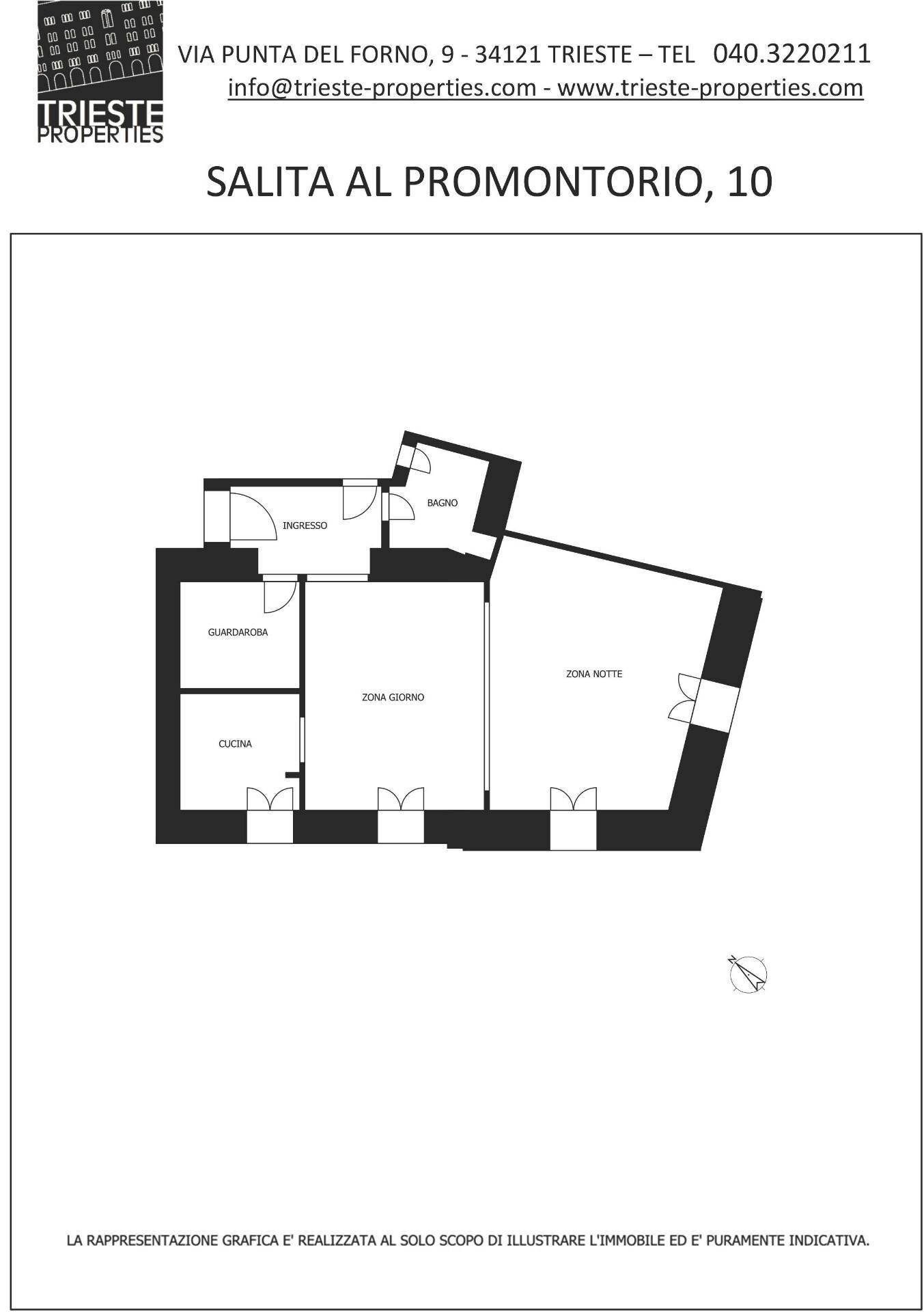 Planimetria - Two-room apartment Salita Al Promontorio
 
10, Trieste - floor plans 1