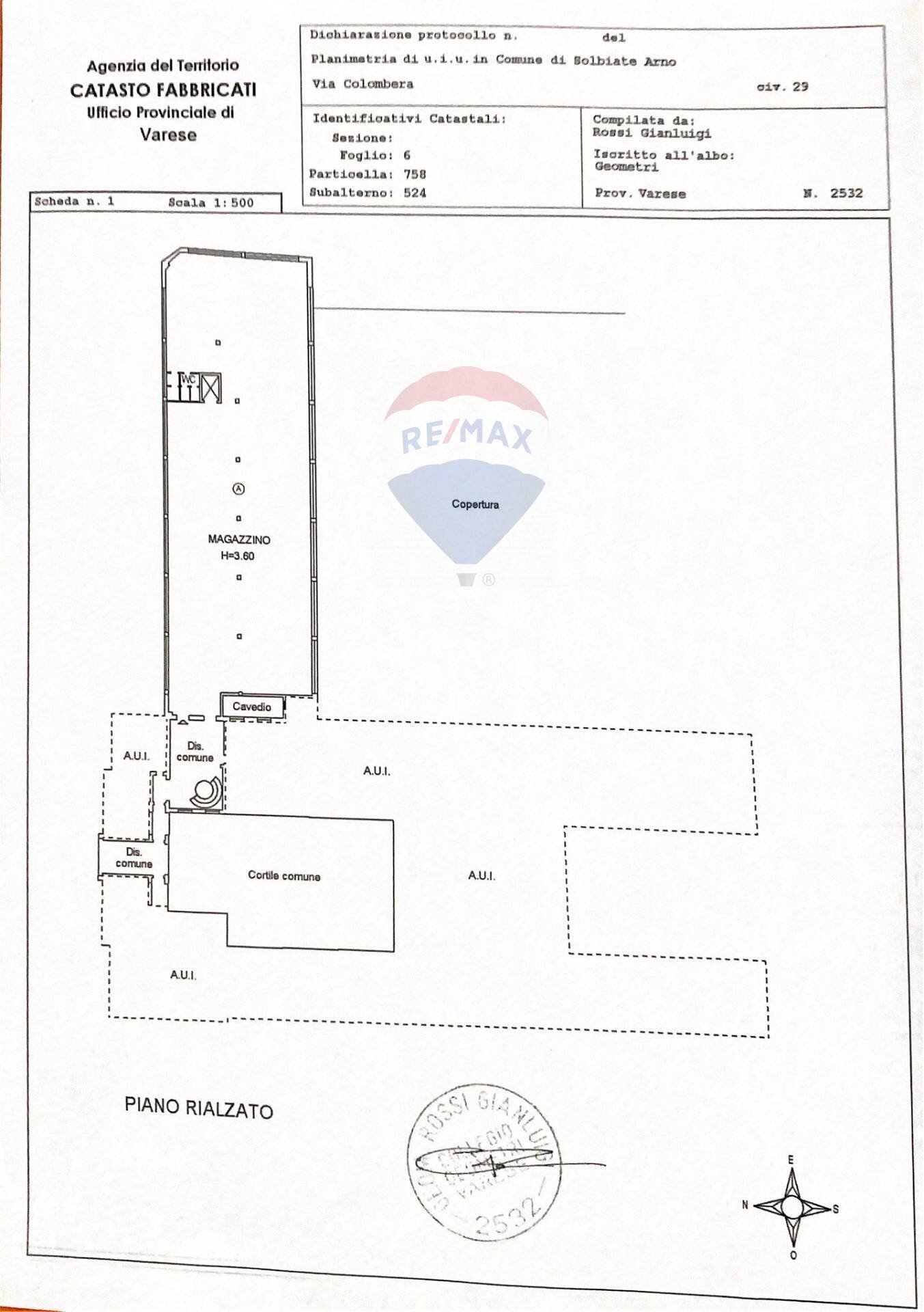 Pianta 2D - Capannone Colombera
 
29, Solbiate Arno - planimetria 1