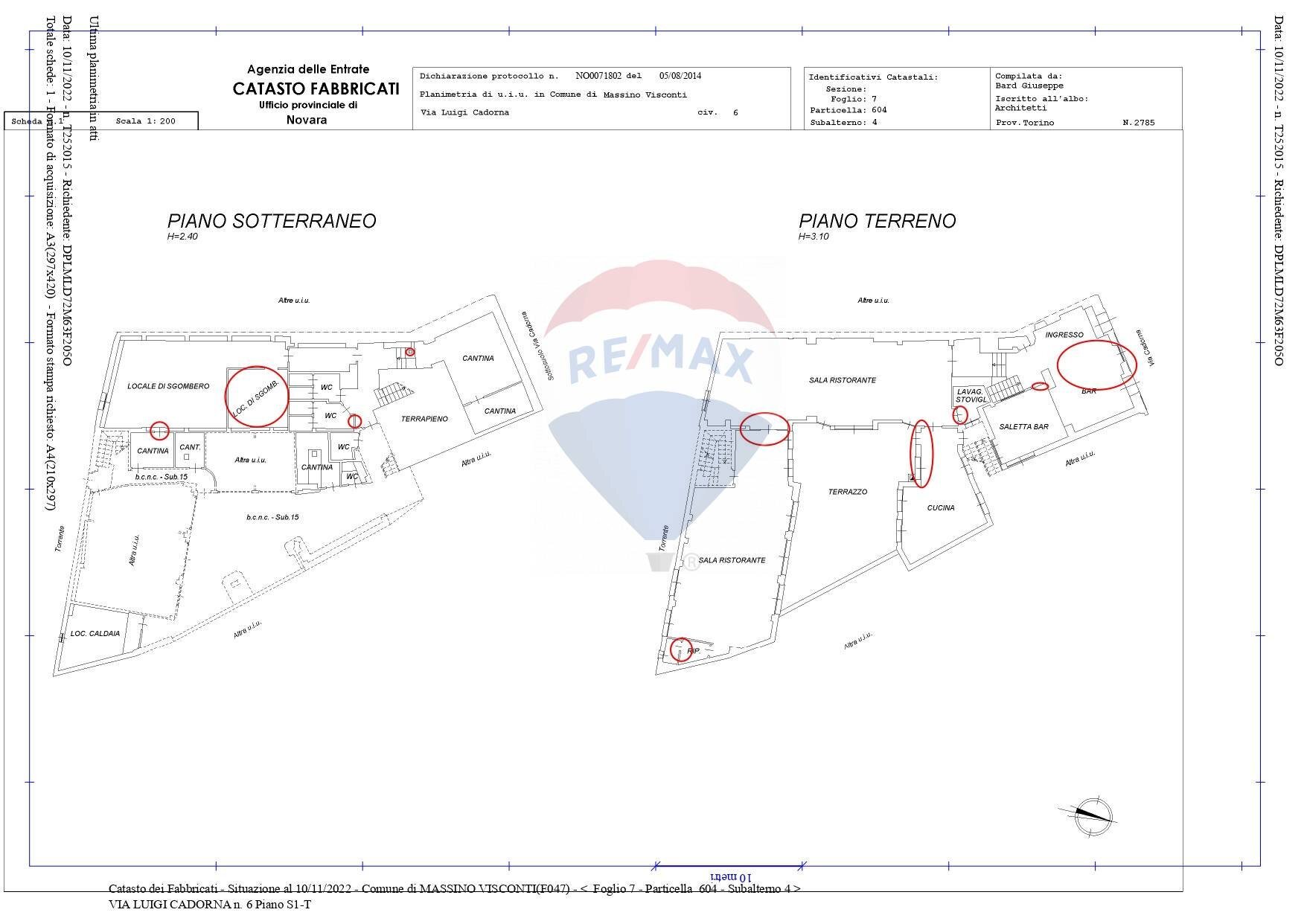 Pianta 2D - Locale Commerciale via Cadorna
 
6, Massino Visconti - planimetria 1