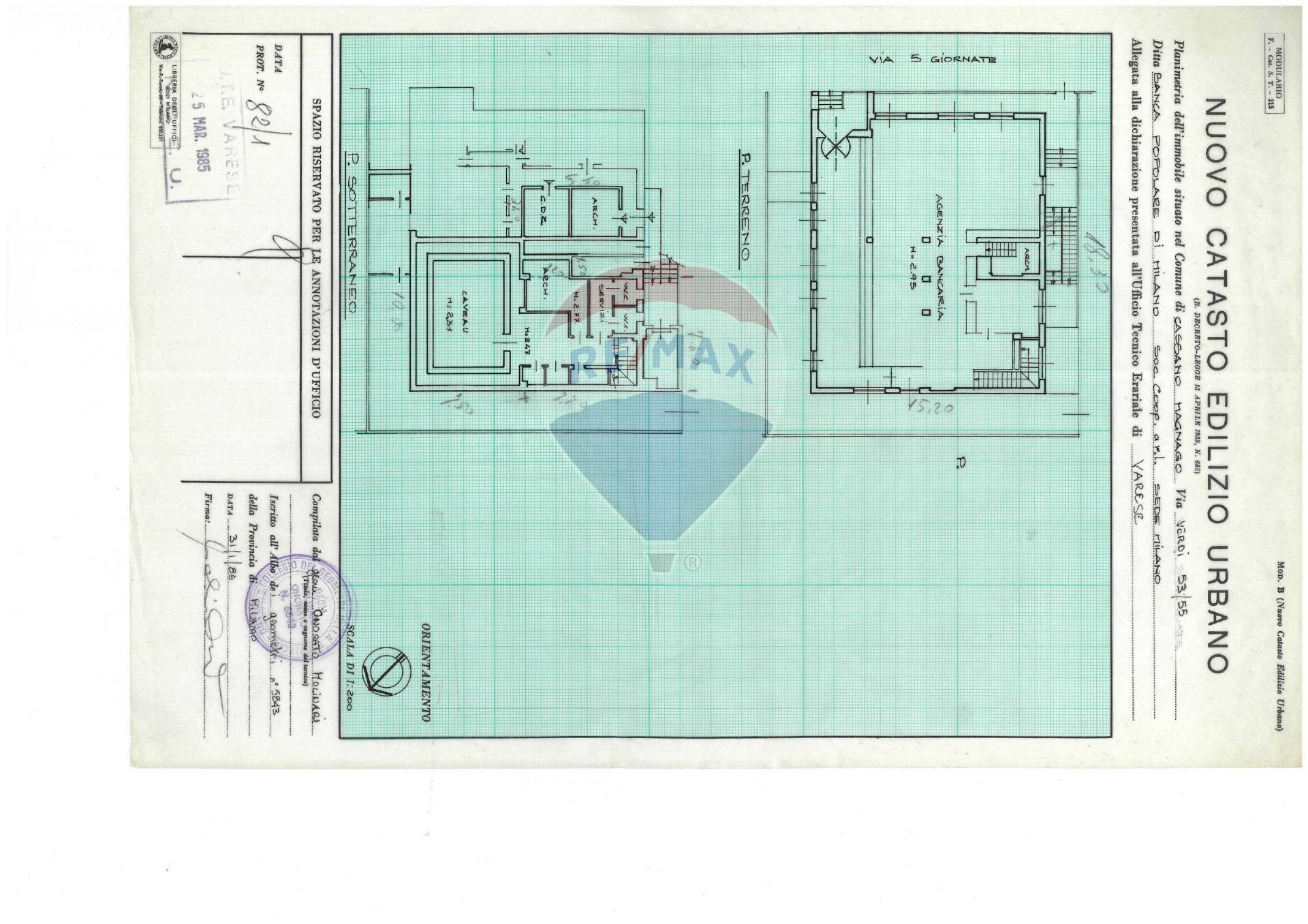 Pianta 2D - Ufficio Via Cinque Giornate
 
55, Cassano Magnago - planimetria 1