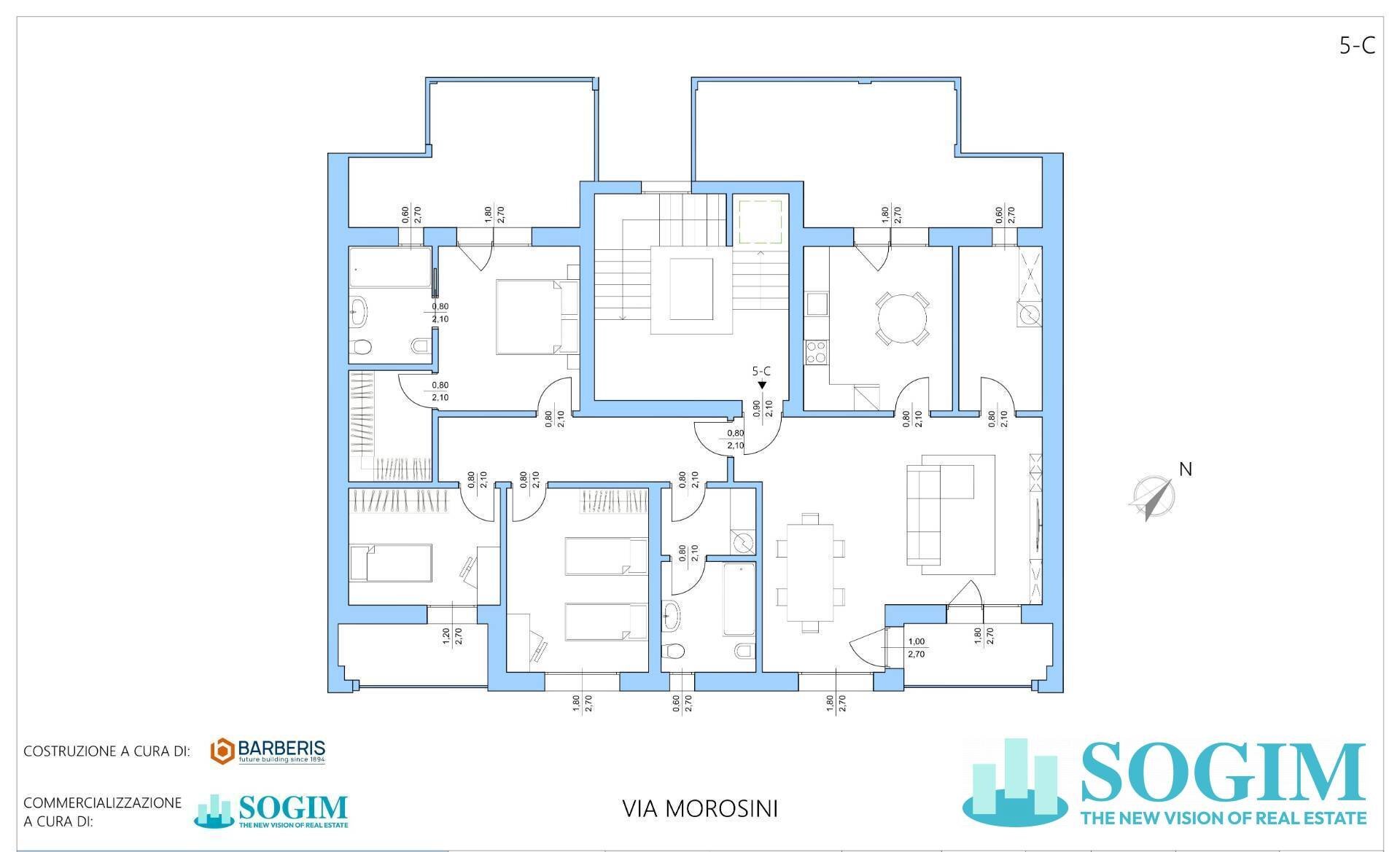 Foto 13 - Attico Via Morosini
 
28, Milano - planimetria 1