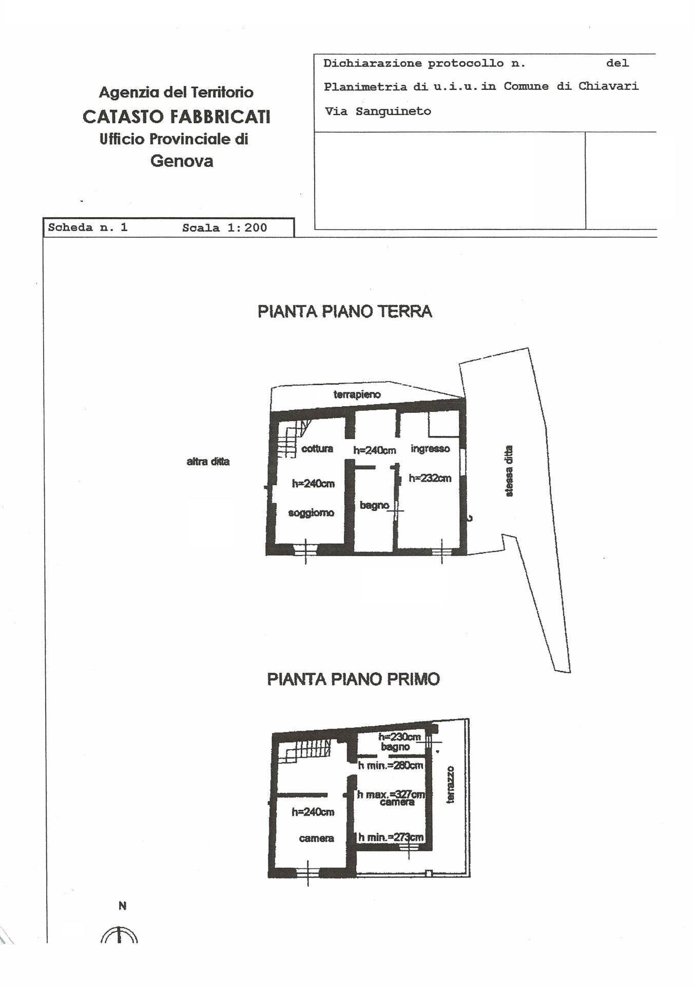 Foto 28 - Villa FRAZIONE  SANGUINETO, Chiavari - planimetria 1