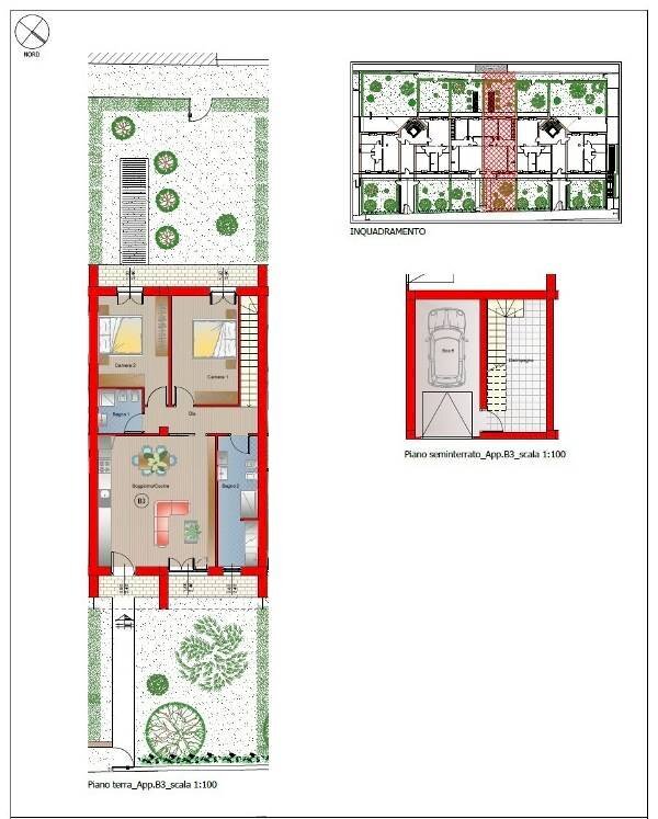Foto 10 - Three-room apartment Via Cattaneo, Gallarate - floor plans 1