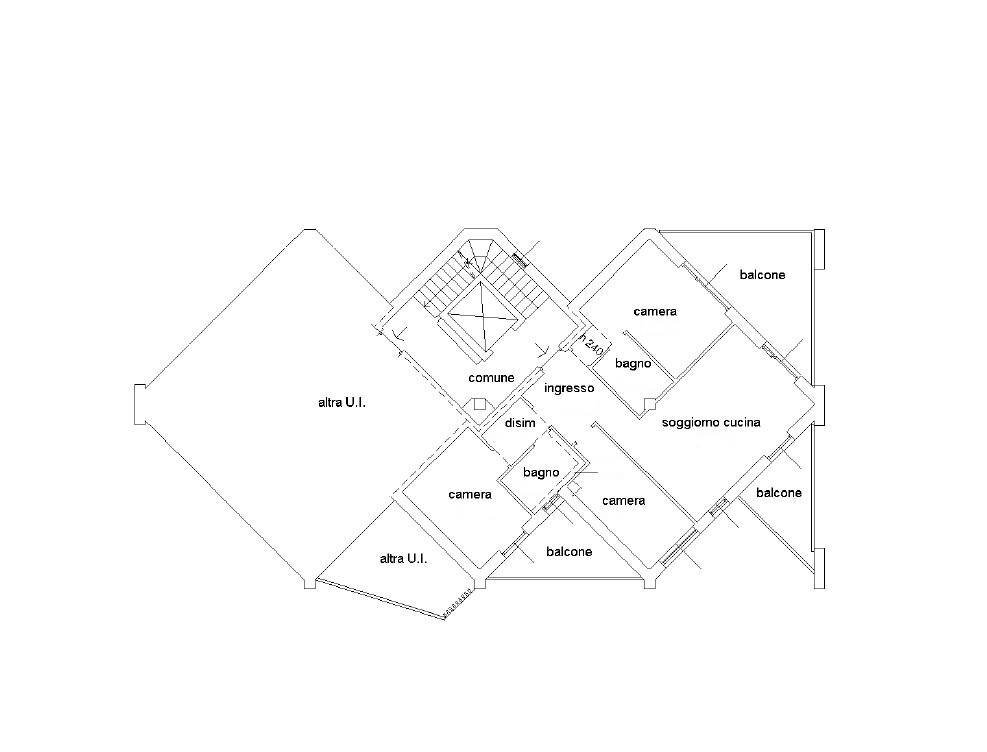 Foto 7 - Trilocale via carlo cattaneo, Gallarate - planimetria 1