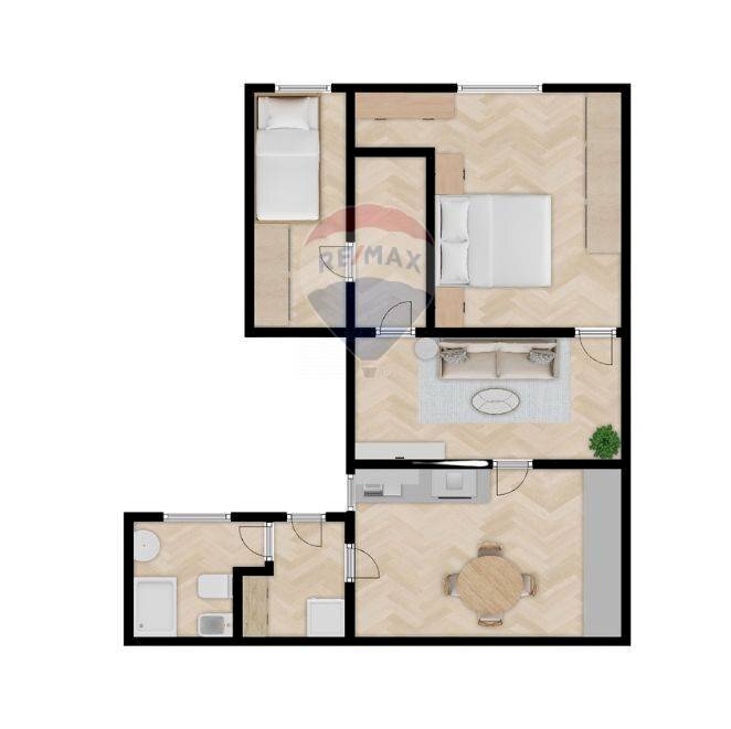 Pianta 2D - Three-room apartment VIA CAVOUR
 
69, Cave - floor plans 1
