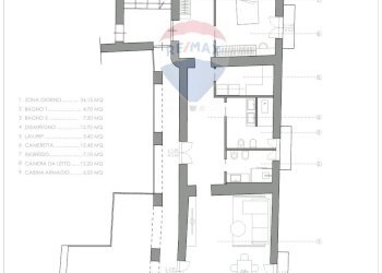 Pianta 2D - Quadrilocale Largo del Consevatorio
 
2, Giugliano in Campania - foto 28