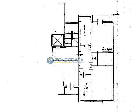 scheda catastale - Quadrilocale via Galileo Galilei, Massa - planimetria 1