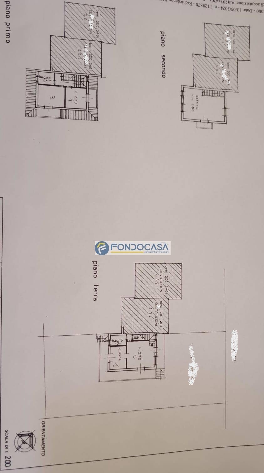 scheda catastale - Casa semi indipendente via 2 giugno, Montignoso - planimetria 1