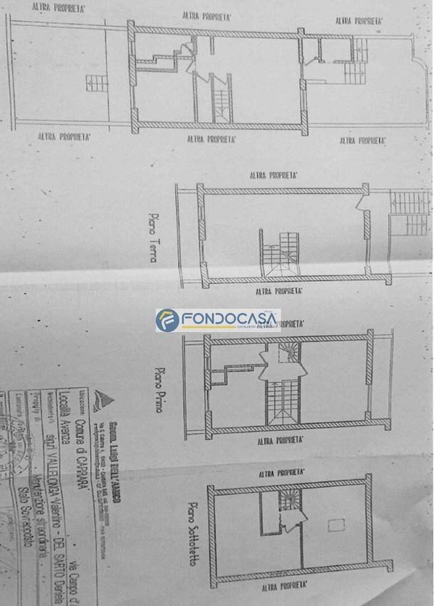 scheda catastale - Villa a Schiera via podenzana, Carrara - planimetria 1