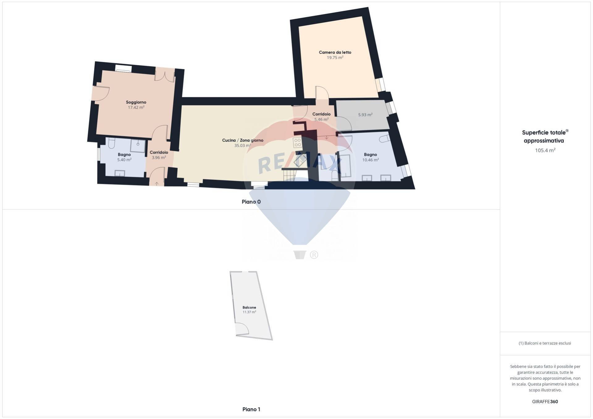 Pianta 2D - Quadrilocale Piazza Sant'Angelo
 
7, Formello - planimetria 1
