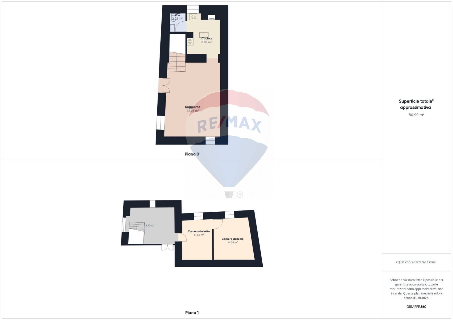 Pianta 2D - Appartamento Piazza Sant'Angelo
 
7, Formello - planimetria 1