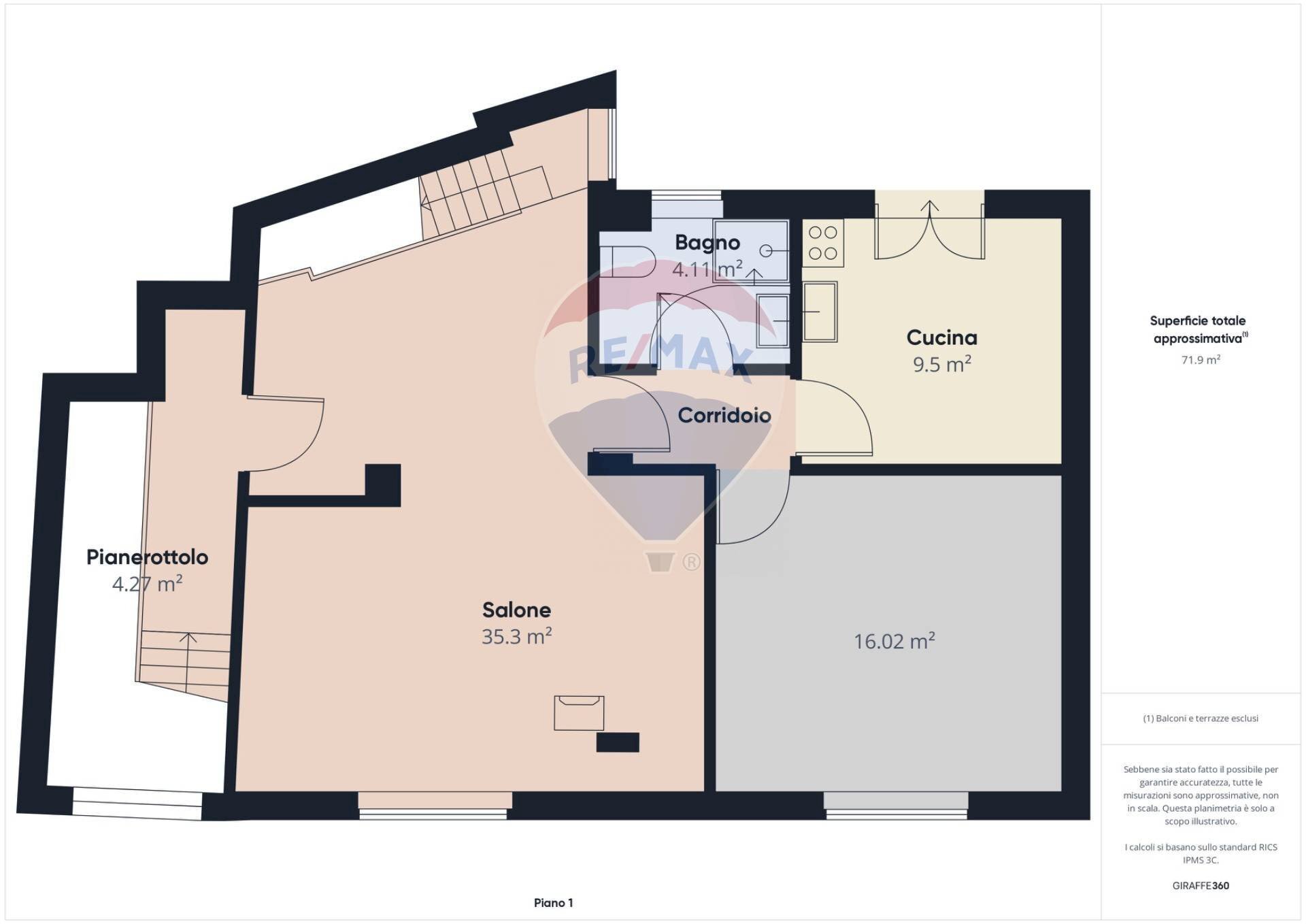 Foto 21 - Appartamento Viale Umberto I
 
14, Formello - planimetria 1