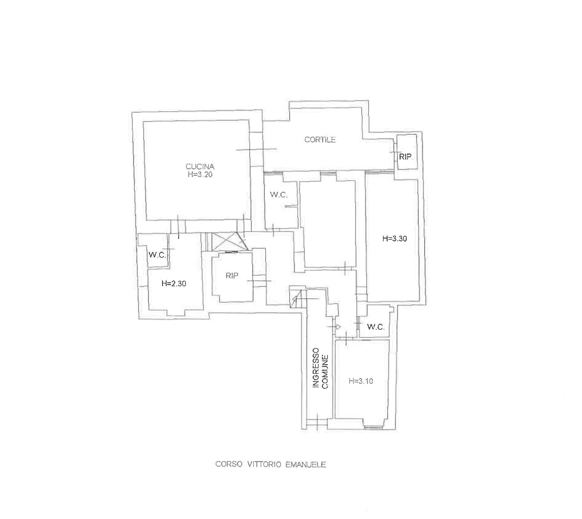 Foto 16 - Casa indipendente Corso Vittorio Emanuele
 
94, Palazzolo Acreide - planimetria 1